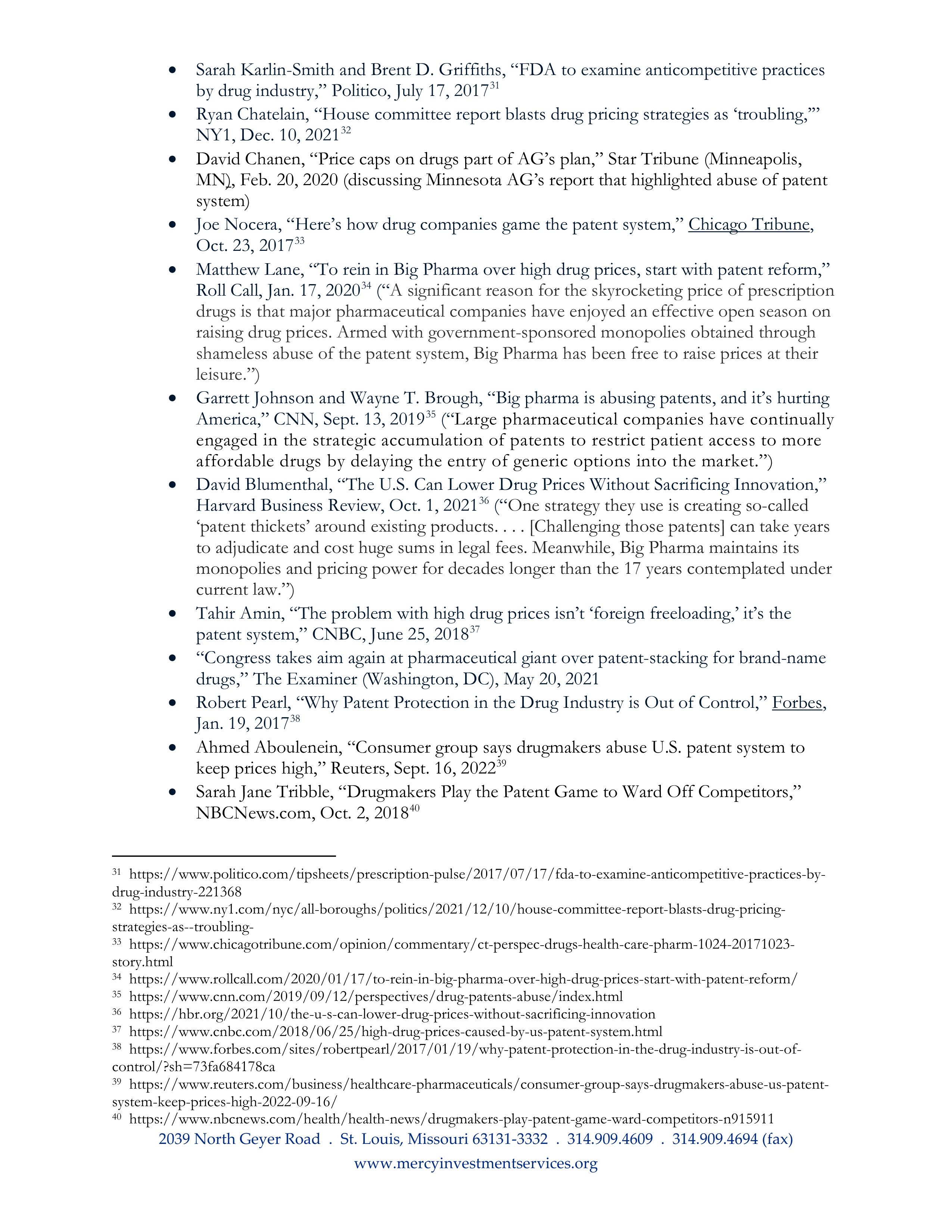 Johnson and Johnson Proposal  — page 19