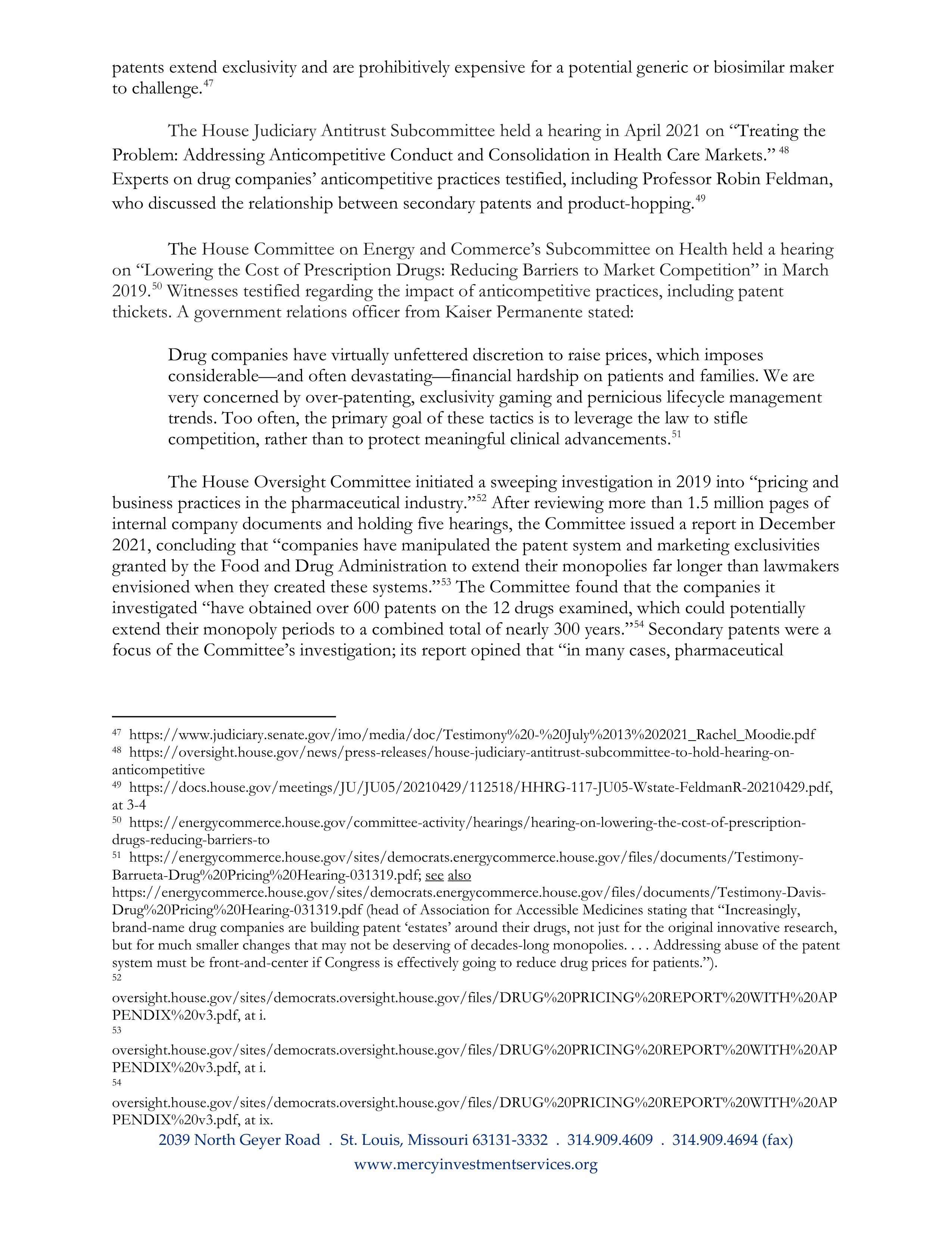 Johnson and Johnson Proposal  — page 21