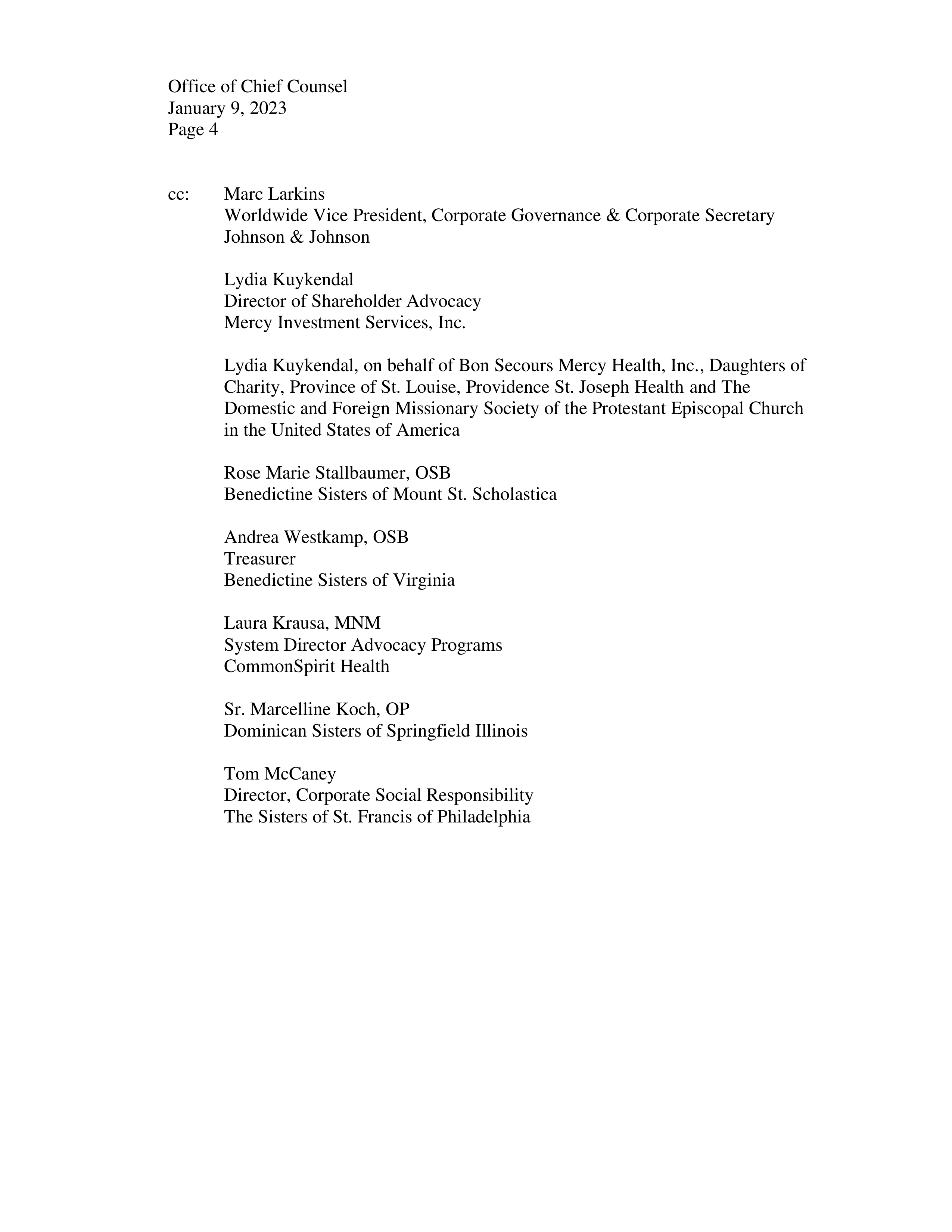 Johnson and Johnson Proposal  — page 31