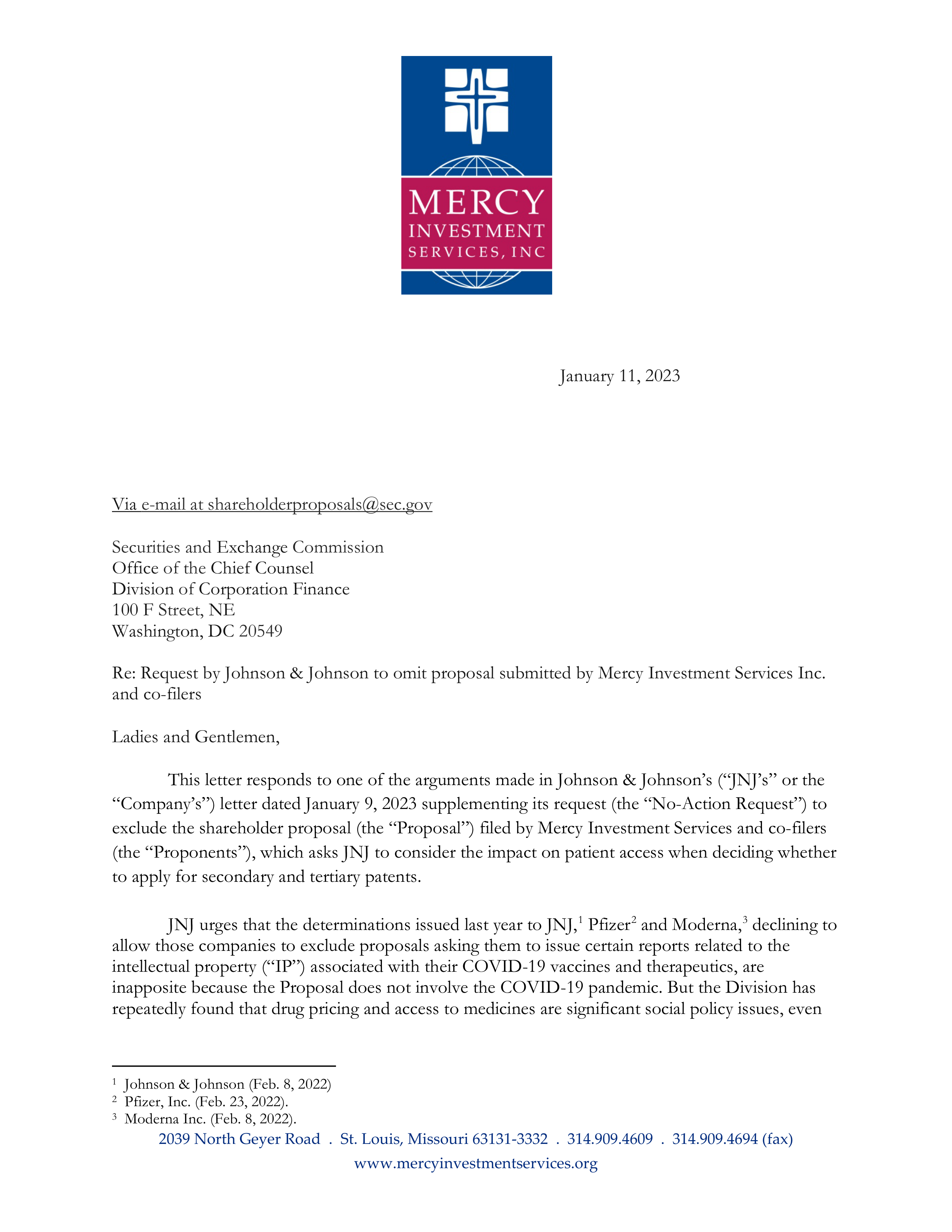 Johnson and Johnson Proposal  — page 32
