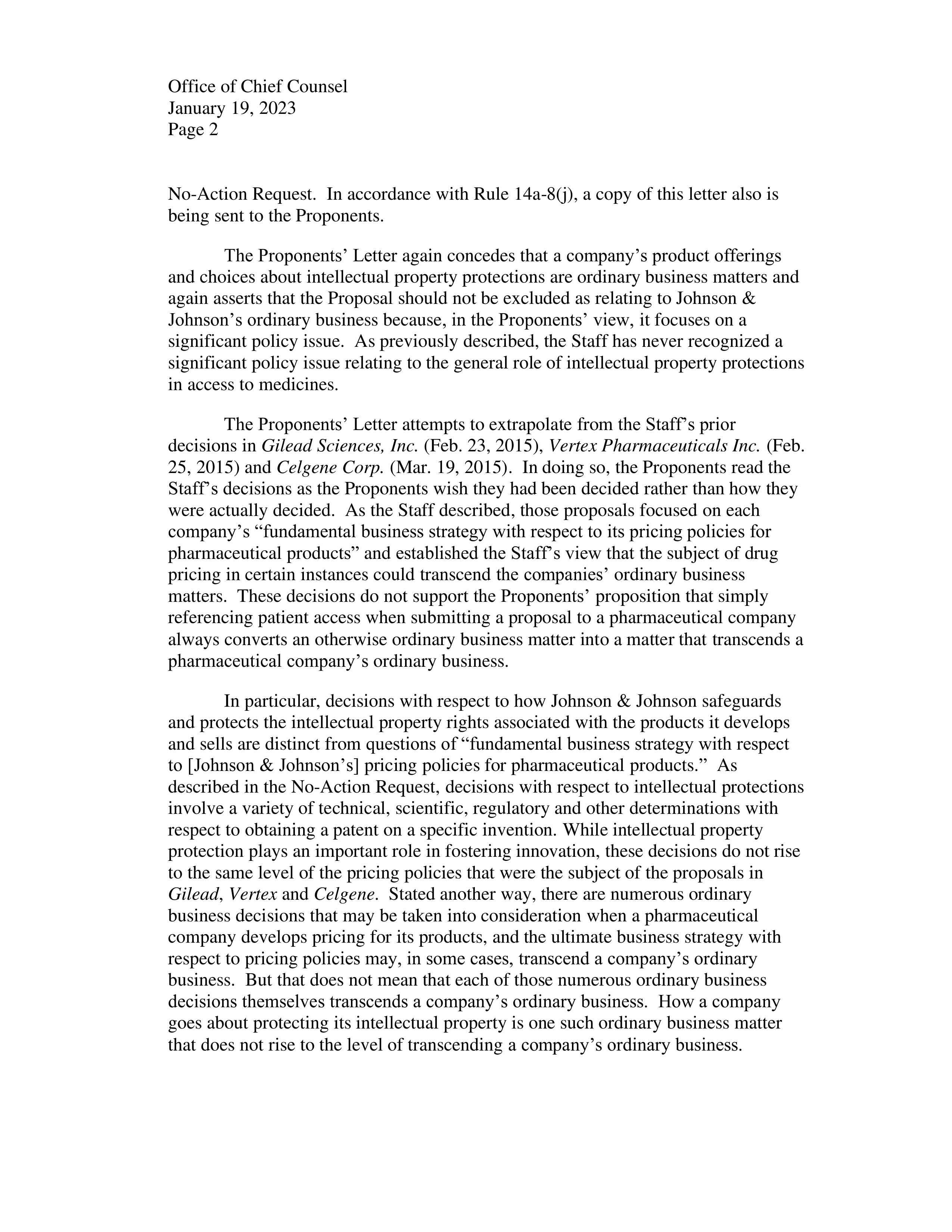 Johnson and Johnson Proposal  — page 35