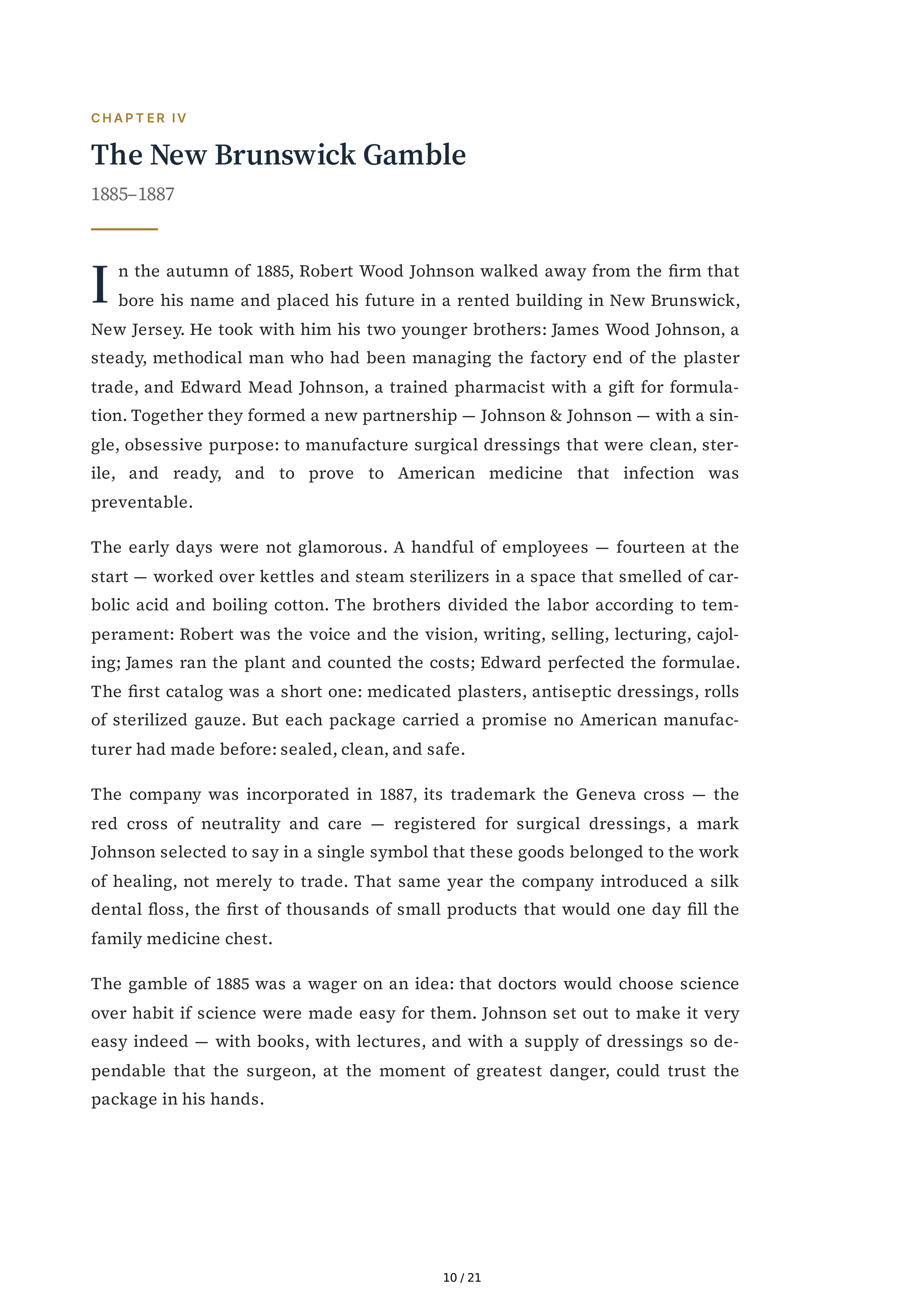 Johnson & Johnson Robert Wood Johnson The Gentleman Rebel Biography — page 10