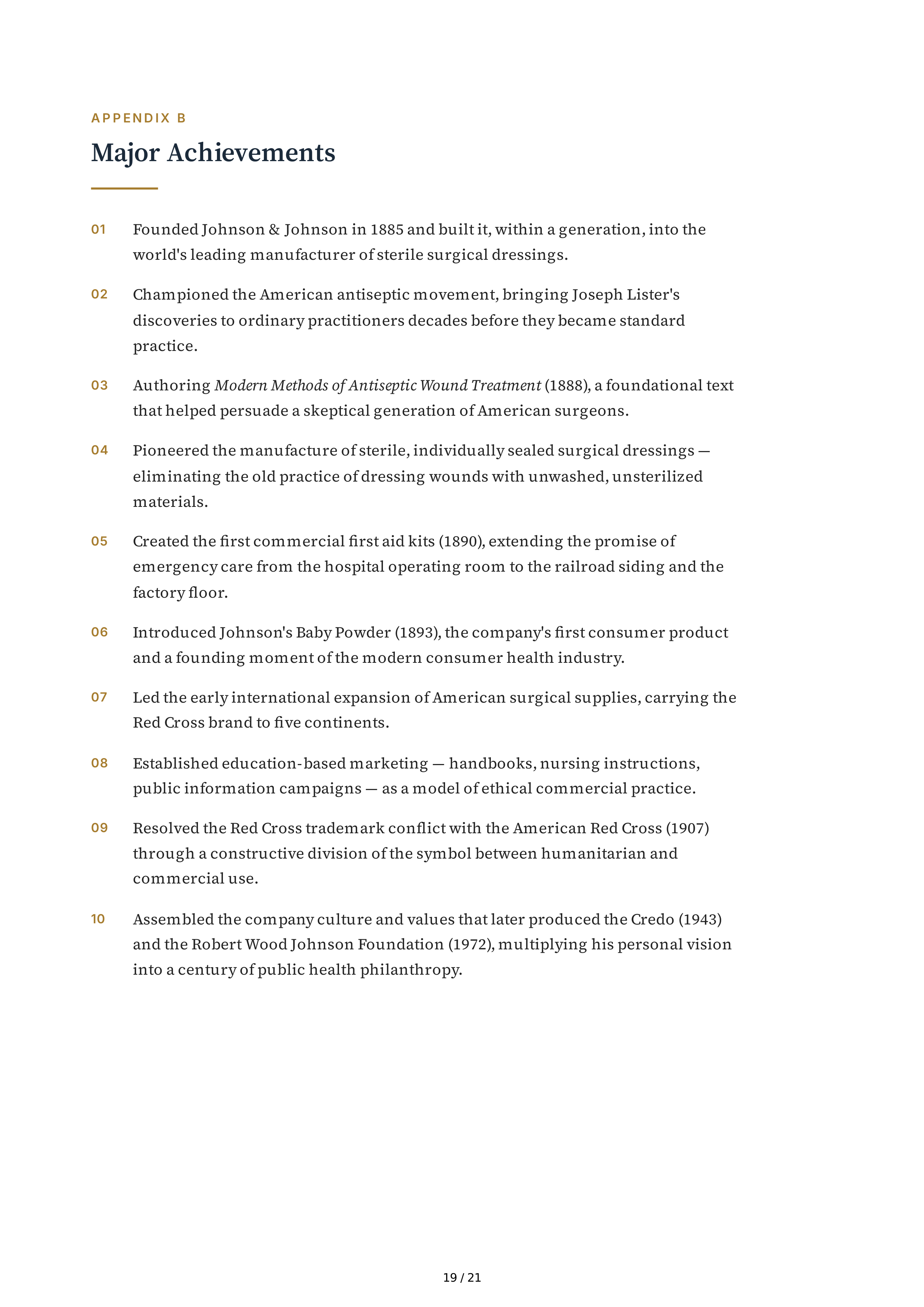 Johnson & Johnson Robert Wood Johnson The Gentleman Rebel Biography — page 19