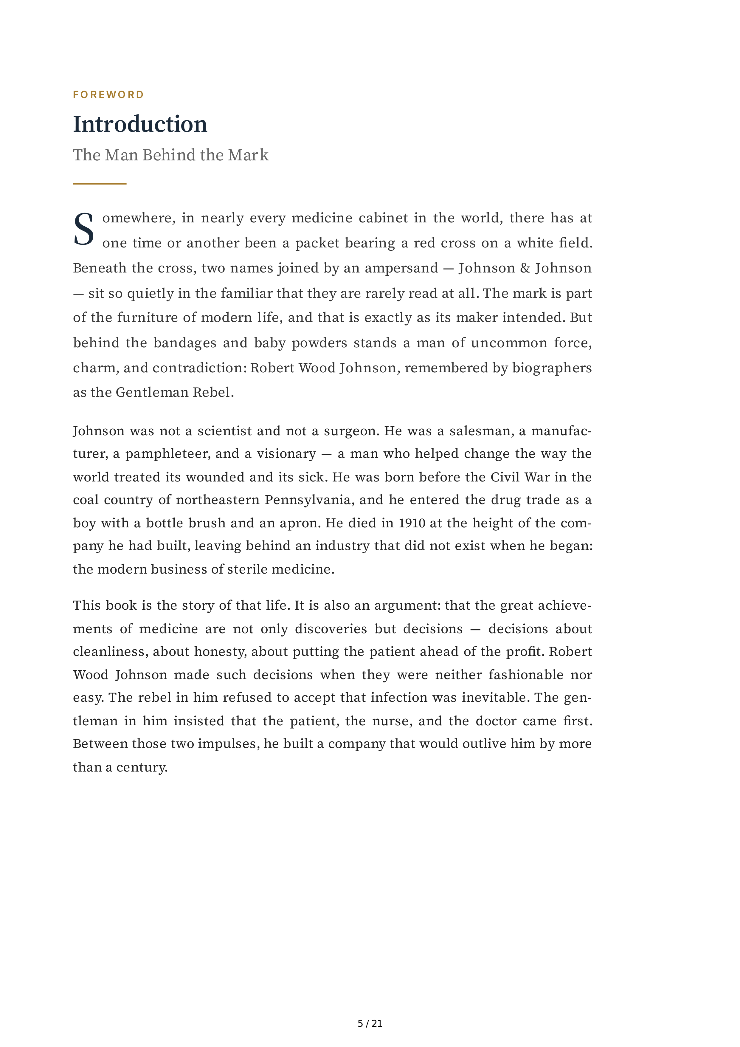 Johnson & Johnson Robert Wood Johnson The Gentleman Rebel Biography — page 5