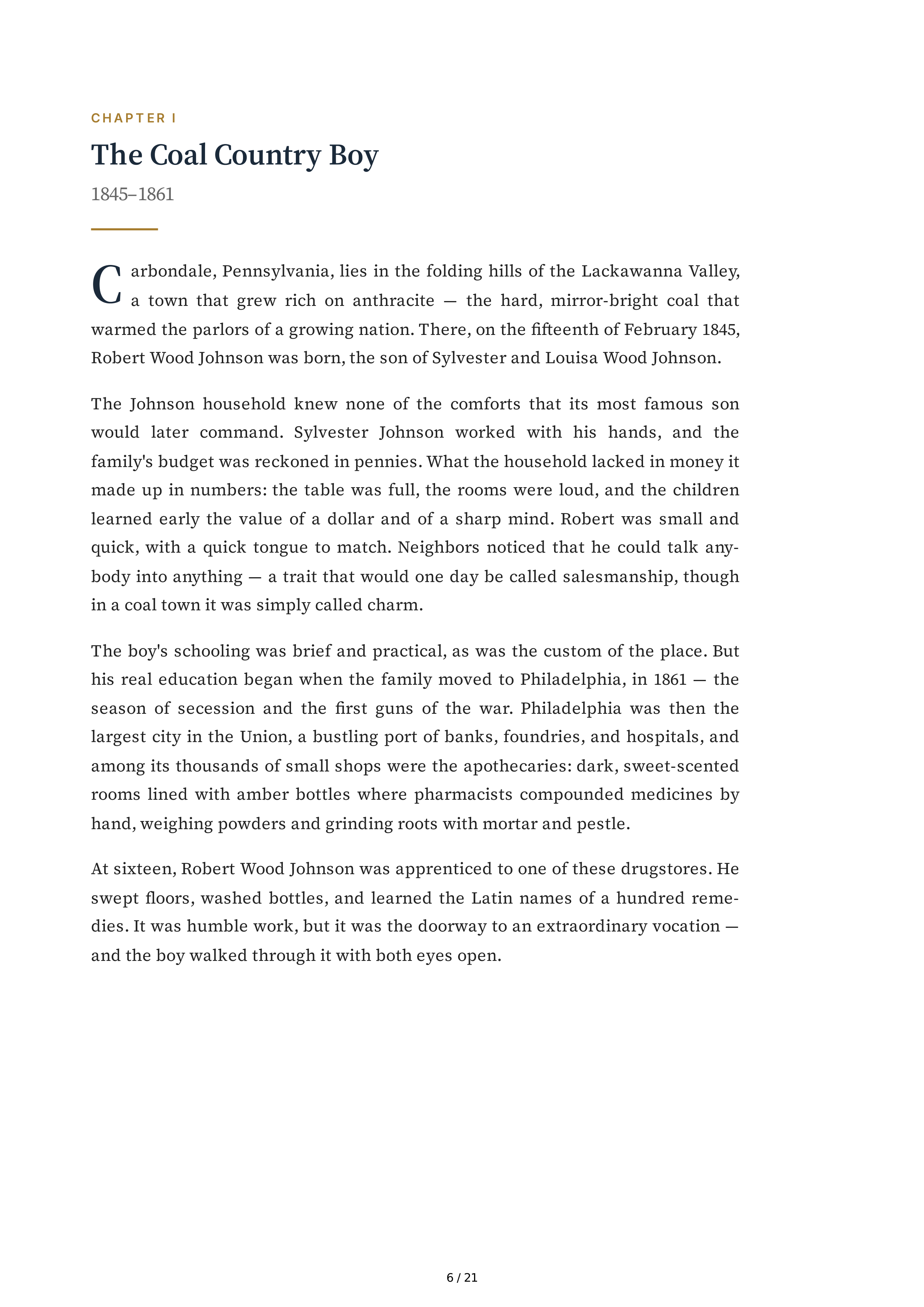 Johnson & Johnson Robert Wood Johnson The Gentleman Rebel Biography — page 6