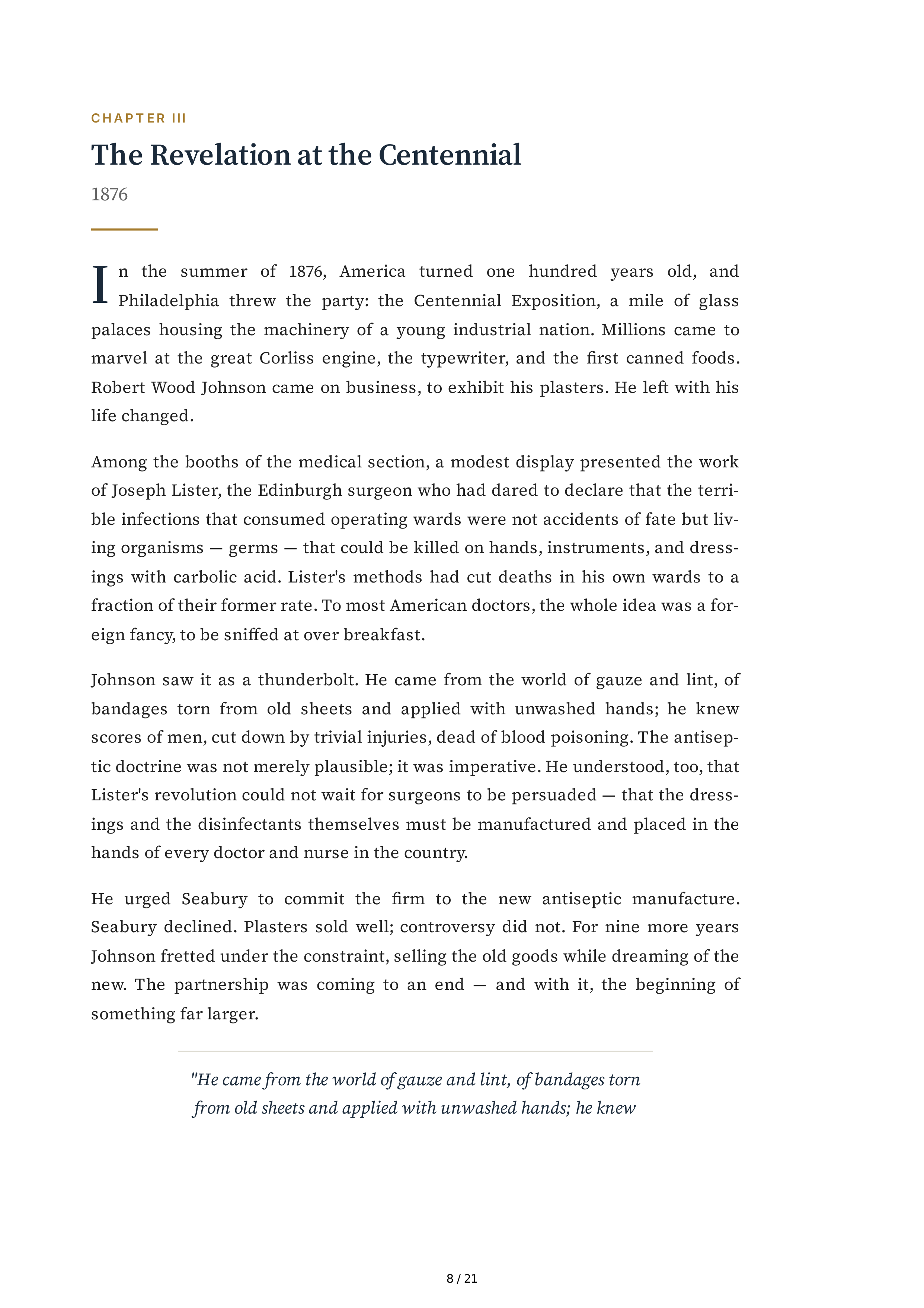 Johnson & Johnson Robert Wood Johnson The Gentleman Rebel Biography — page 8