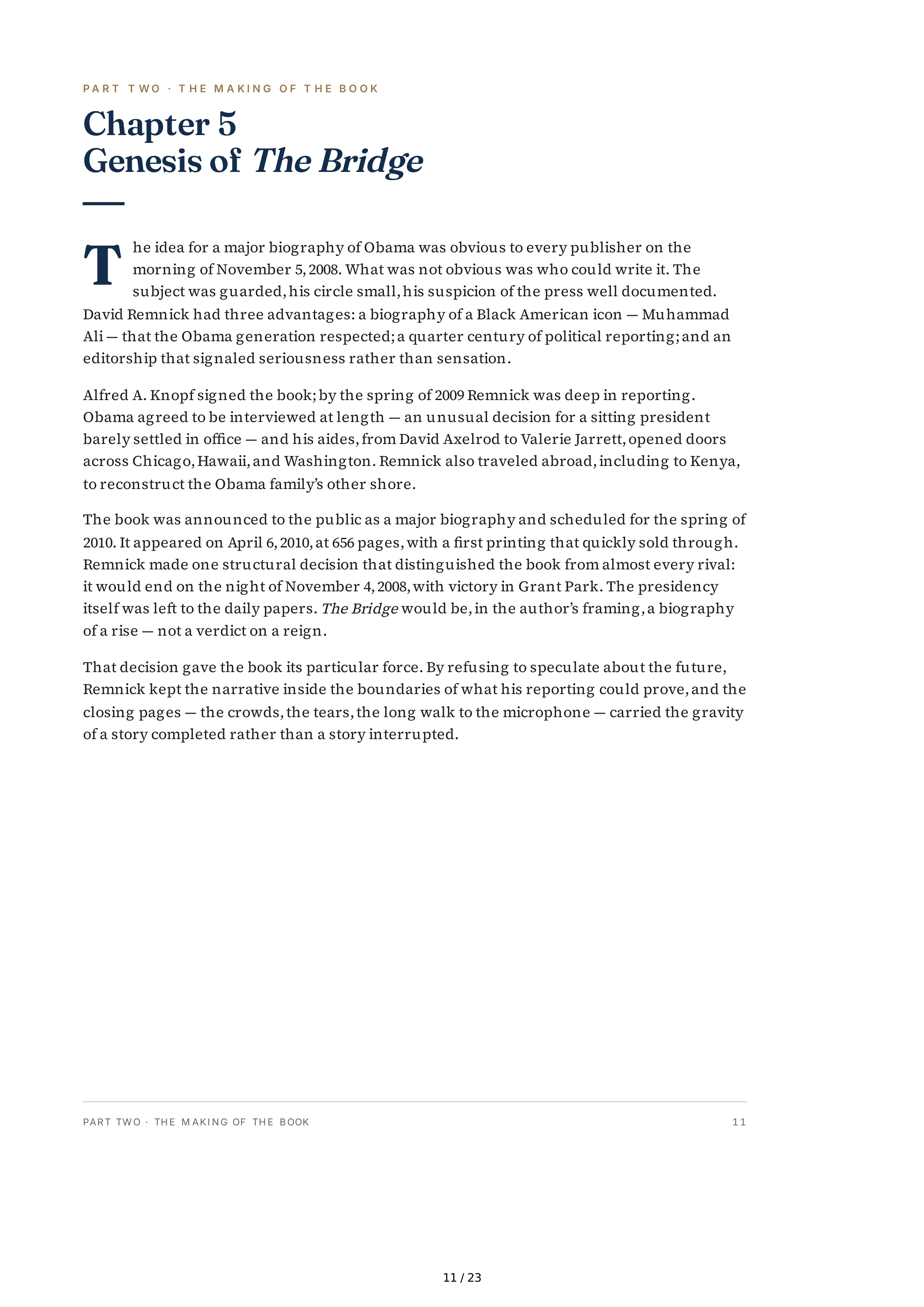 Journalists David Remnick The Bridge The Life and Rise of Barack Obama Biography — page 11