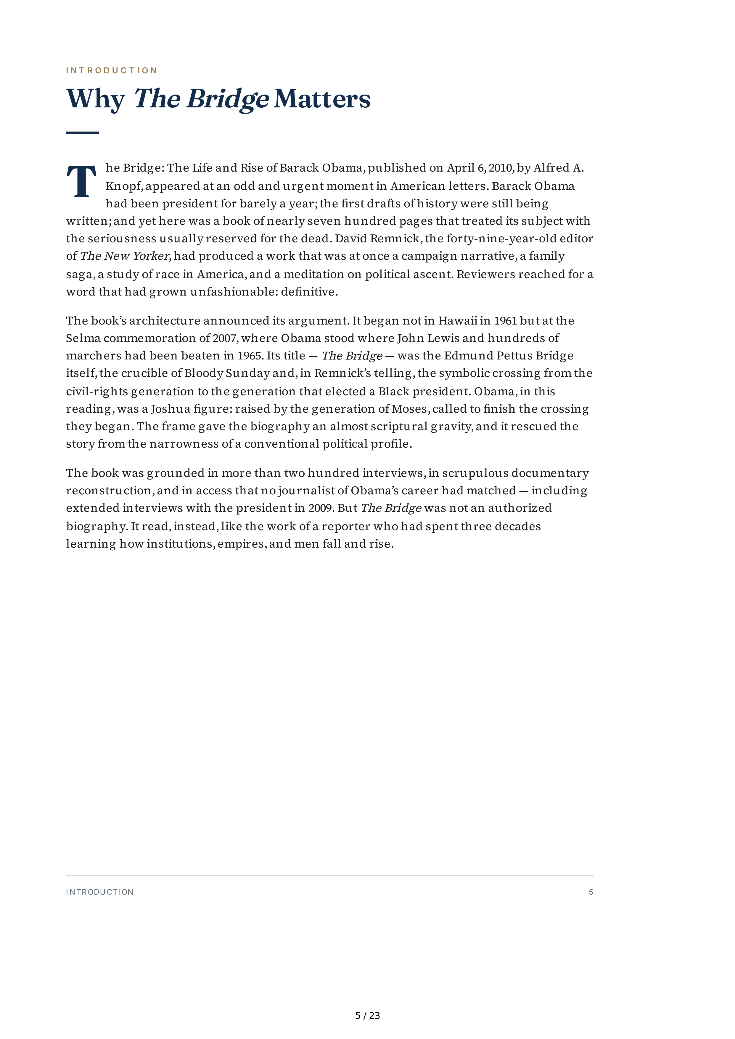 Journalists David Remnick The Bridge The Life and Rise of Barack Obama Biography — page 5