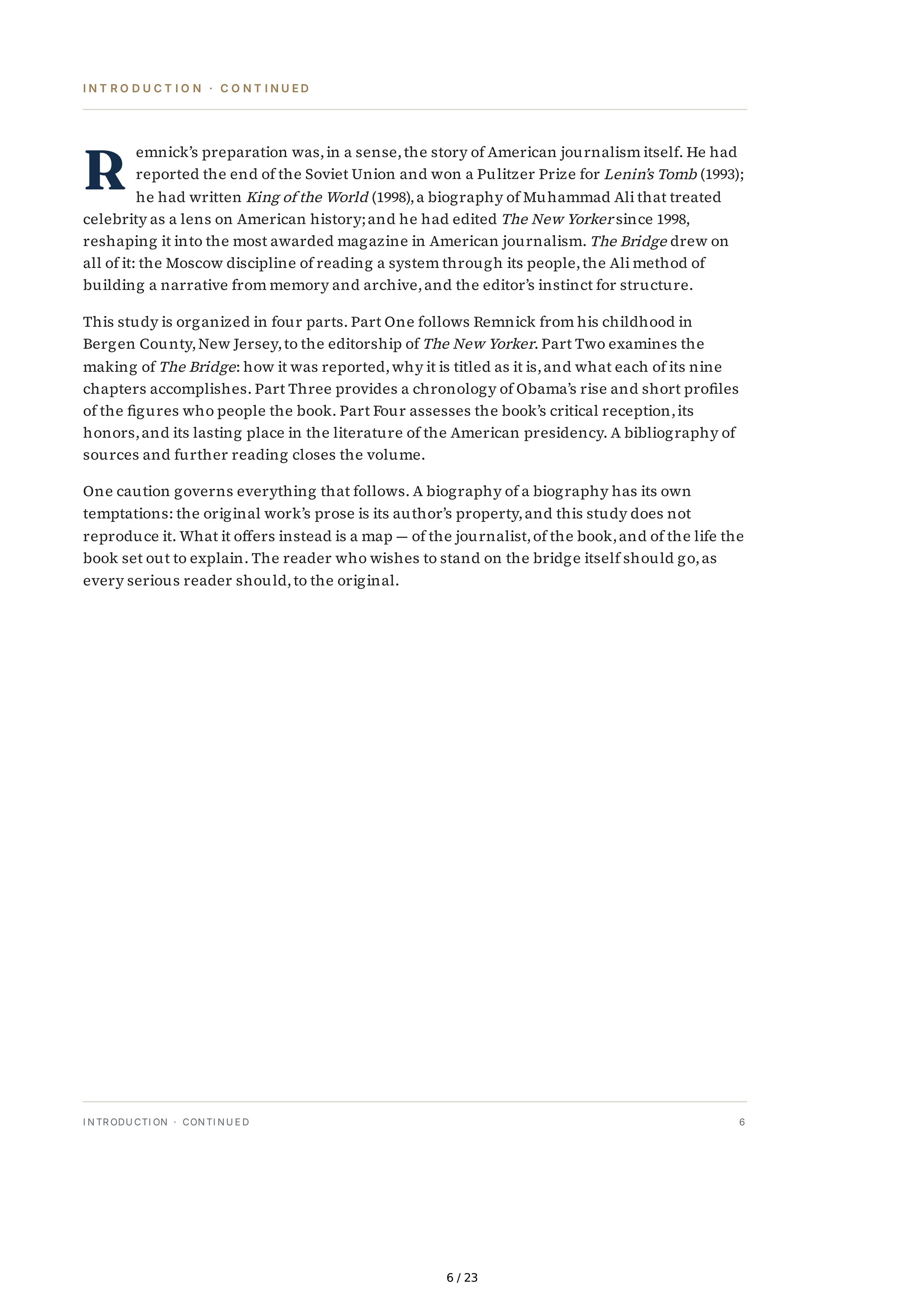 Journalists David Remnick The Bridge The Life and Rise of Barack Obama Biography — page 6