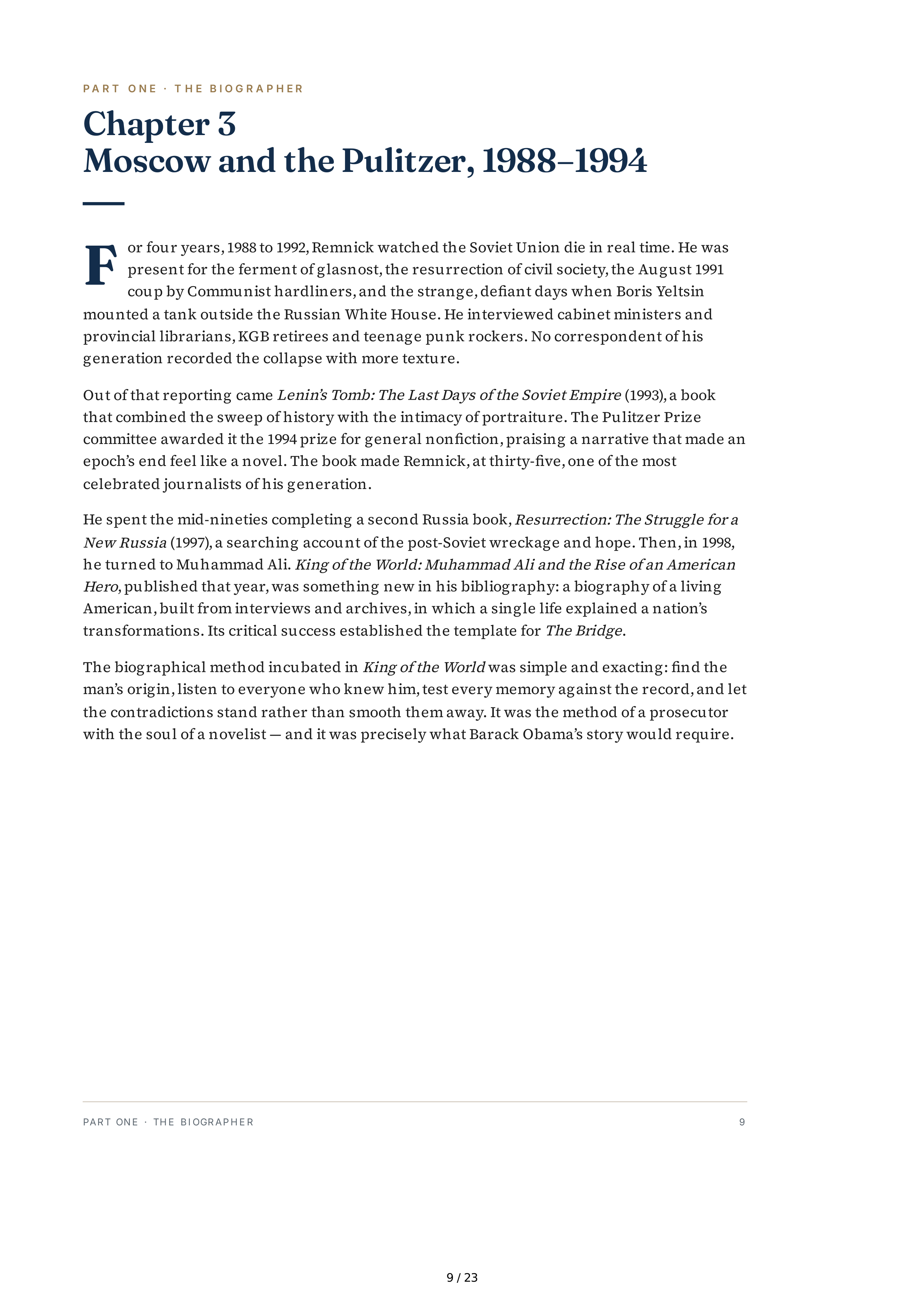 Journalists David Remnick The Bridge The Life and Rise of Barack Obama Biography — page 9