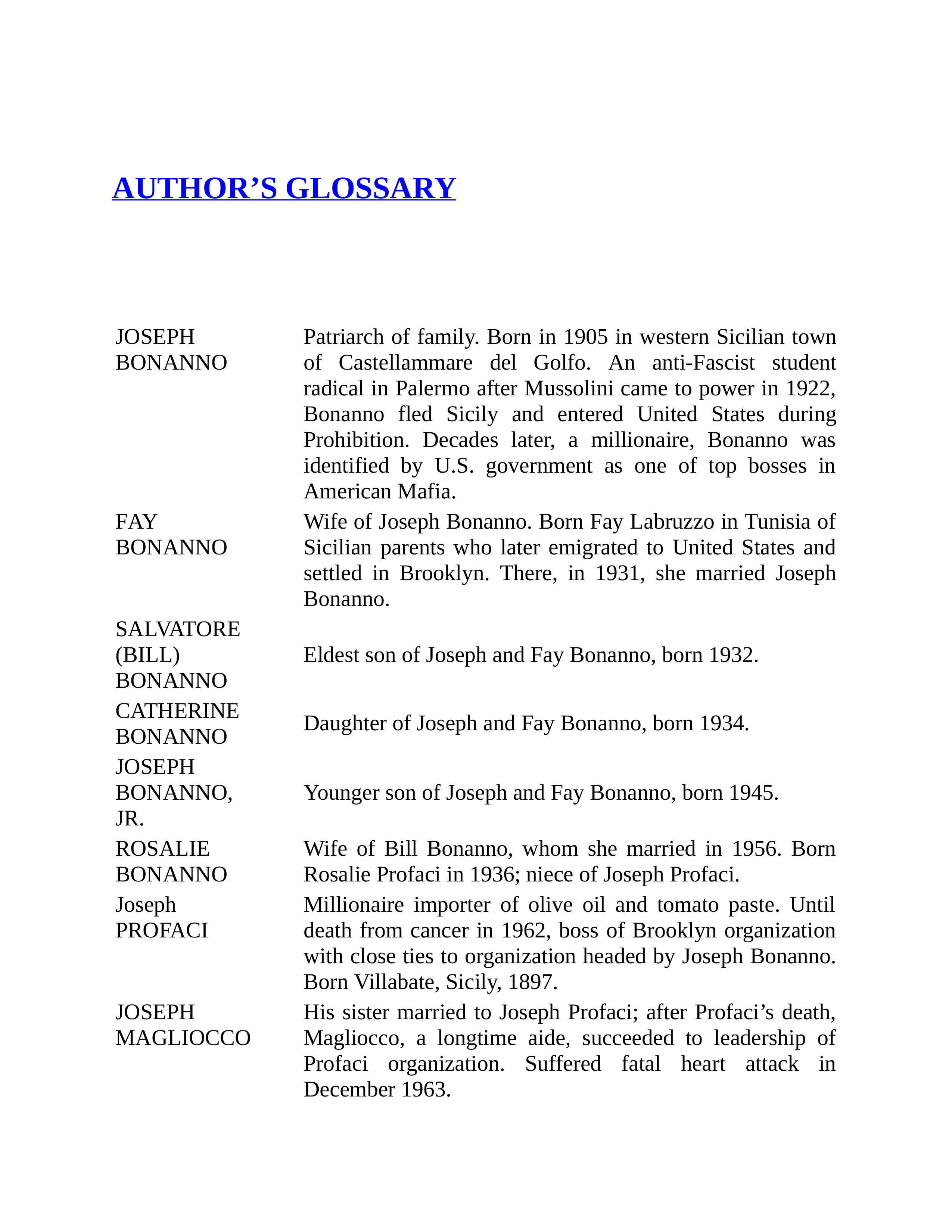 Journalist Gay Talese Honor Thy Father Biography — page 12