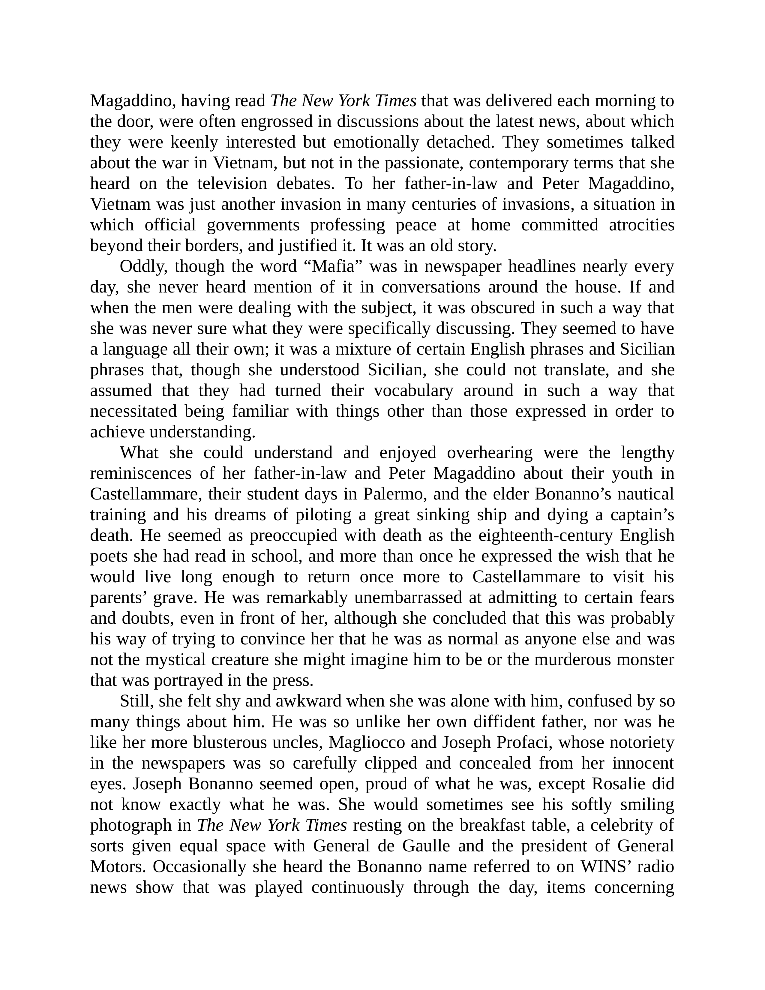 Journalist Gay Talese Honor Thy Father Biography — page 188