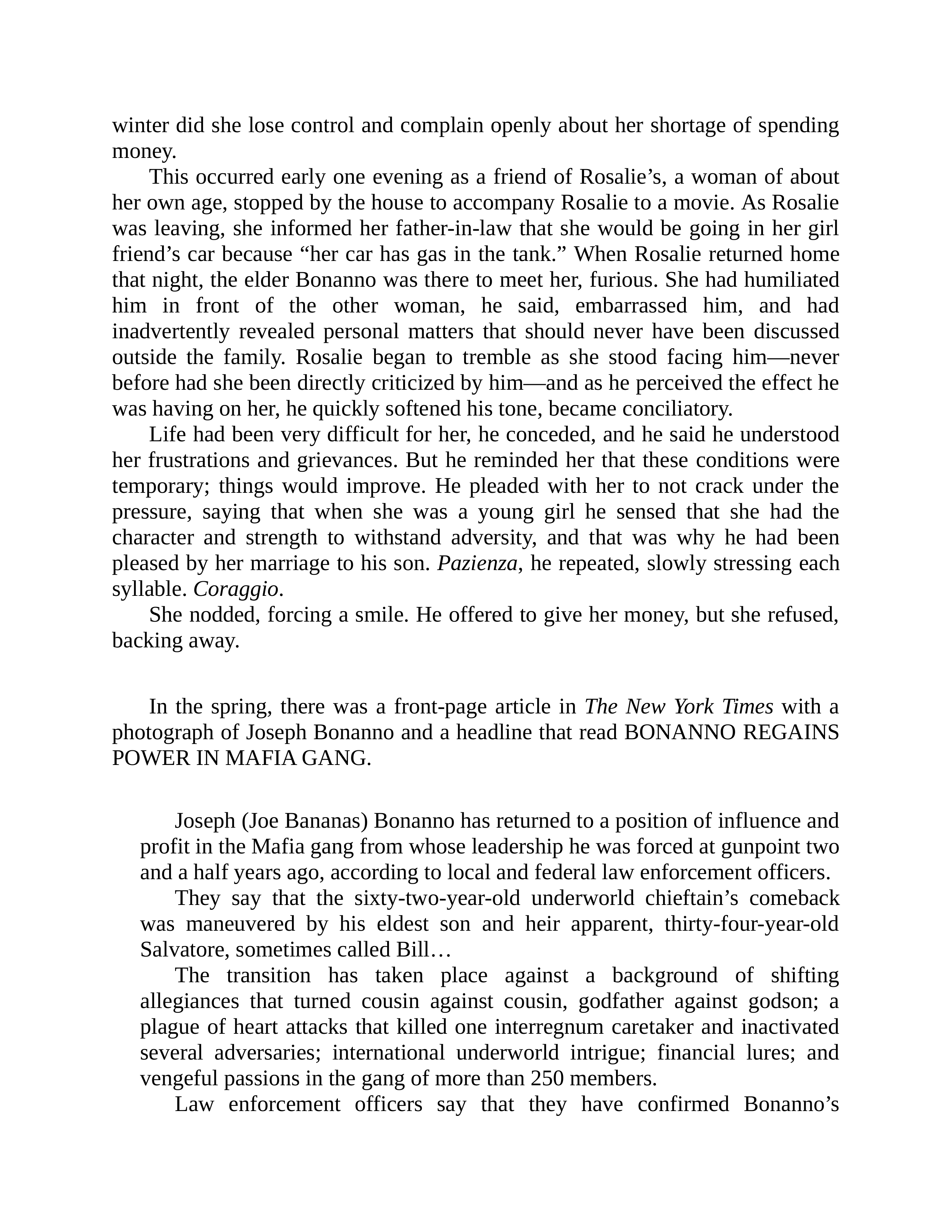 Journalist Gay Talese Honor Thy Father Biography — page 204