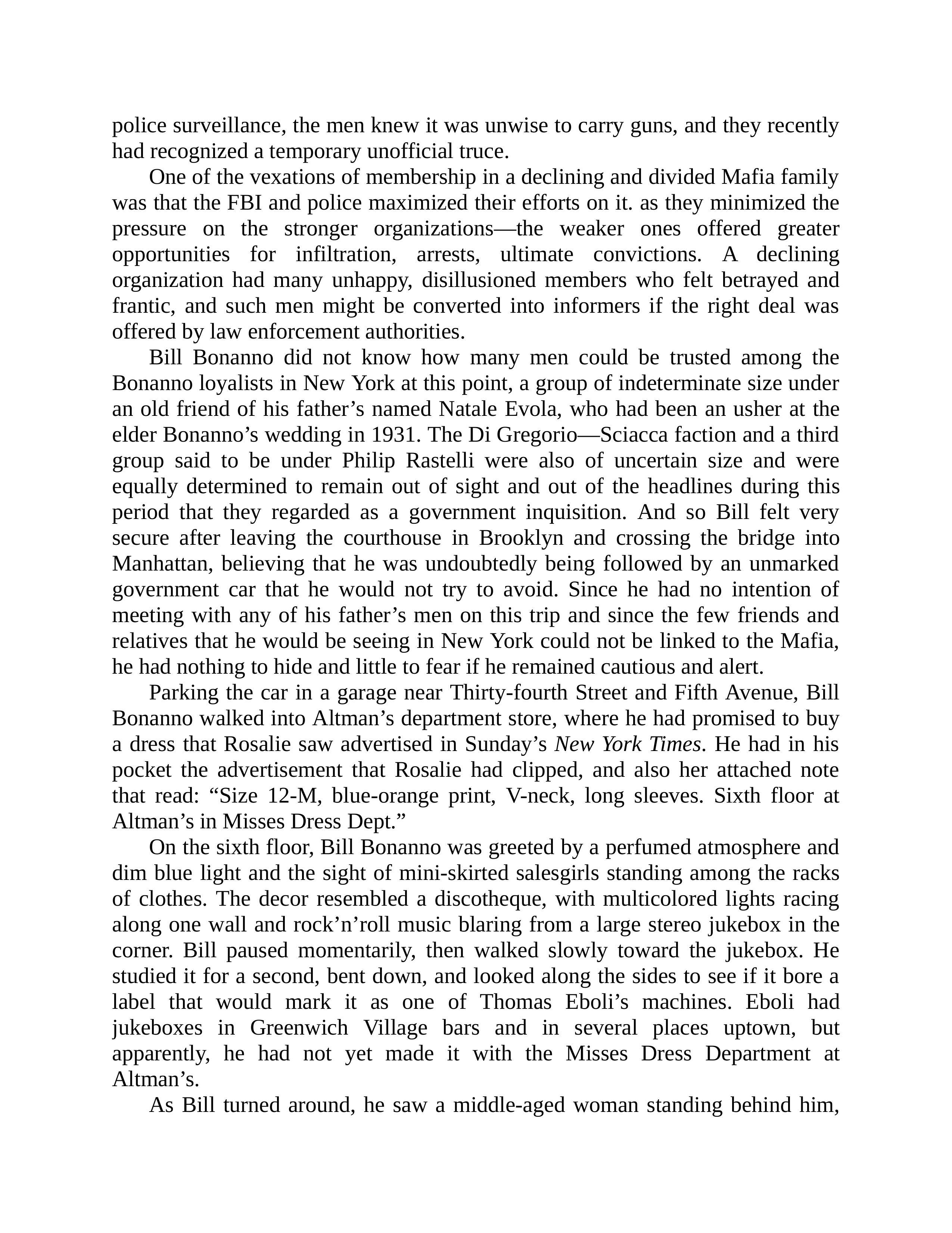 Journalist Gay Talese Honor Thy Father Biography — page 265