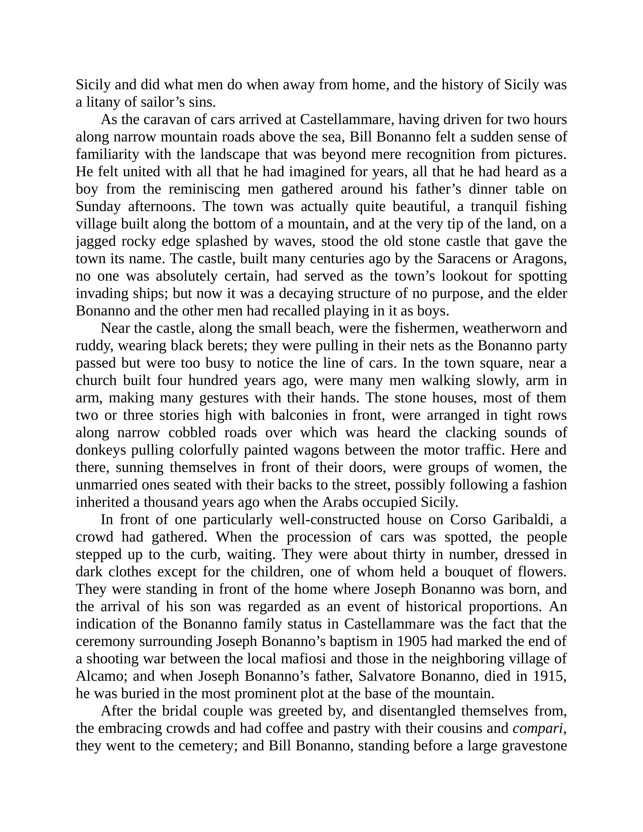 Journalist Gay Talese Honor Thy Father Biography — page 30
