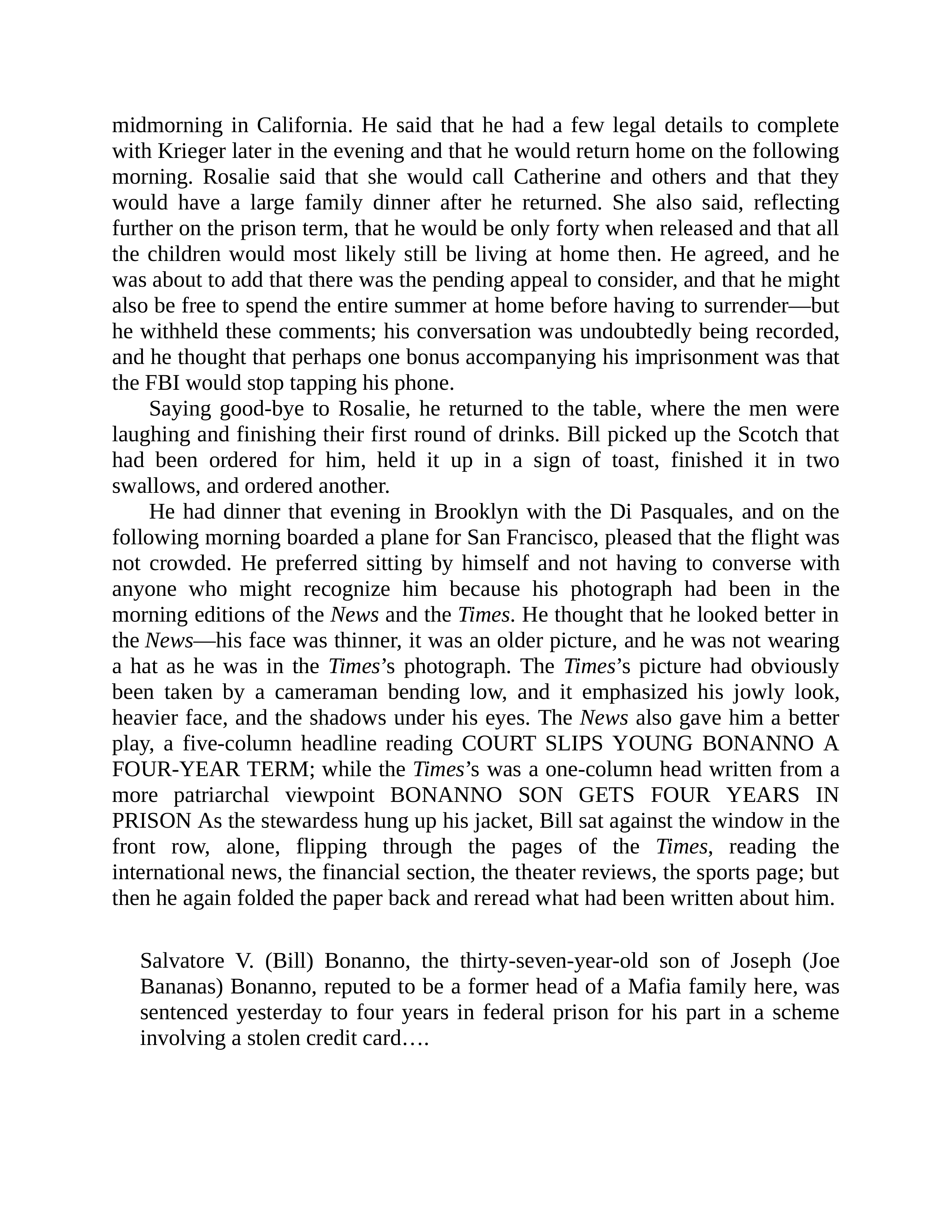 Journalist Gay Talese Honor Thy Father Biography — page 393