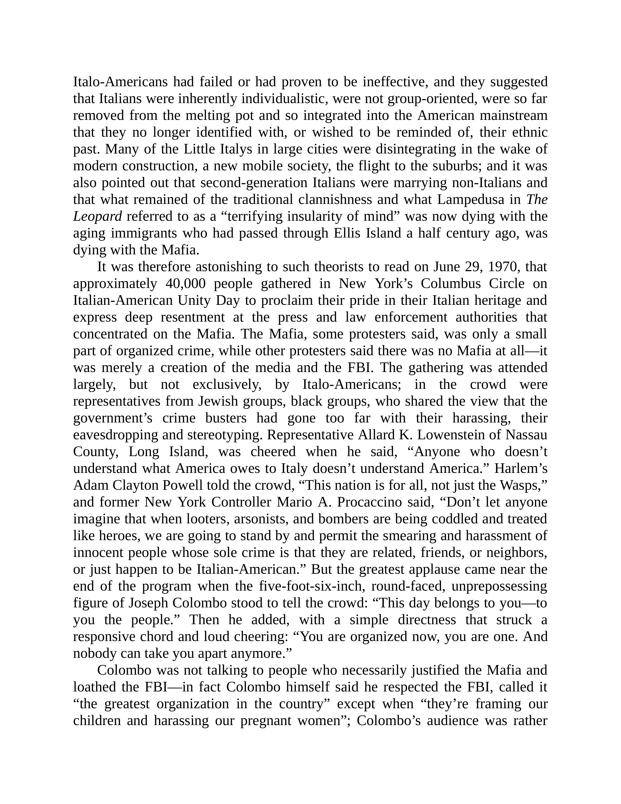 Journalist Gay Talese Honor Thy Father Biography — page 399