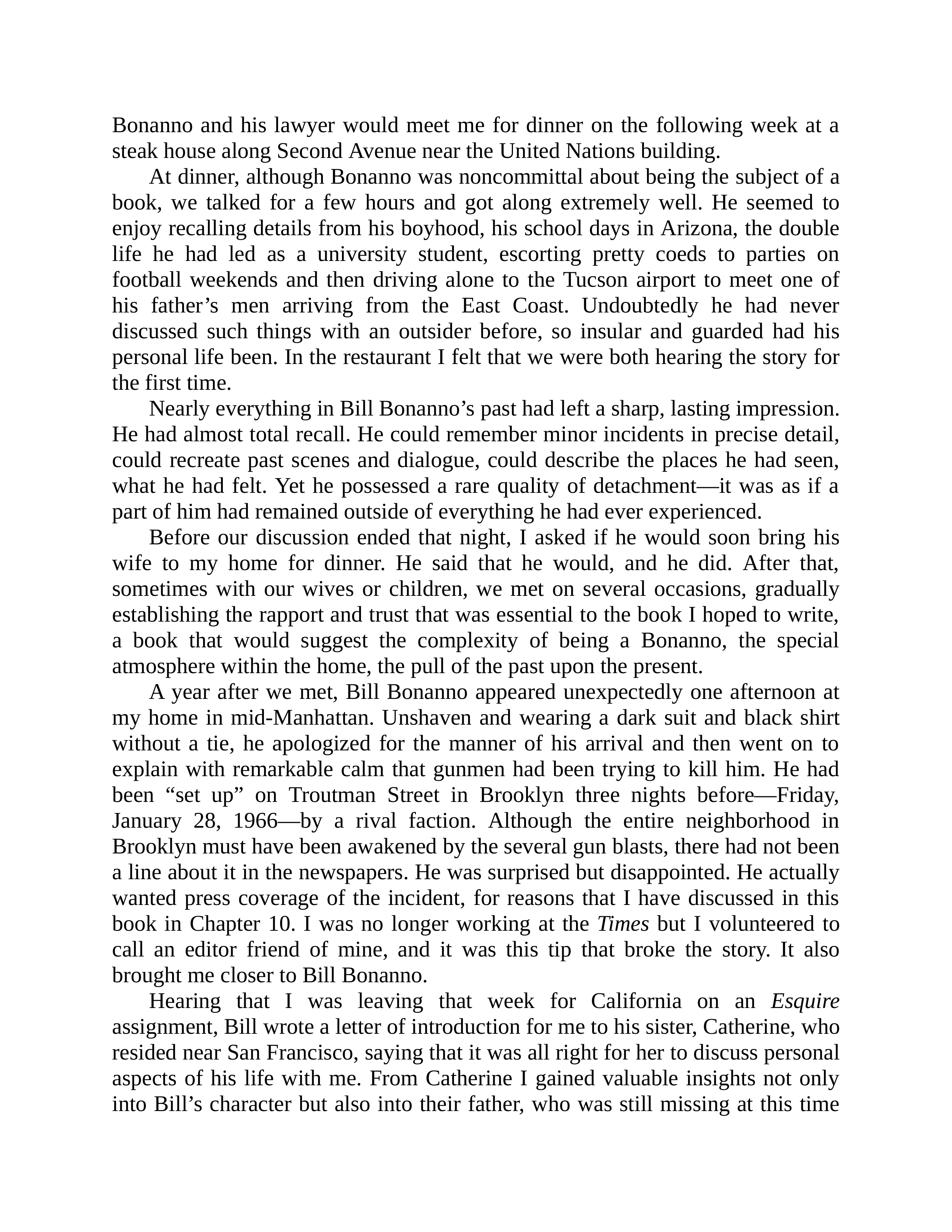 Journalist Gay Talese Honor Thy Father Biography — page 412