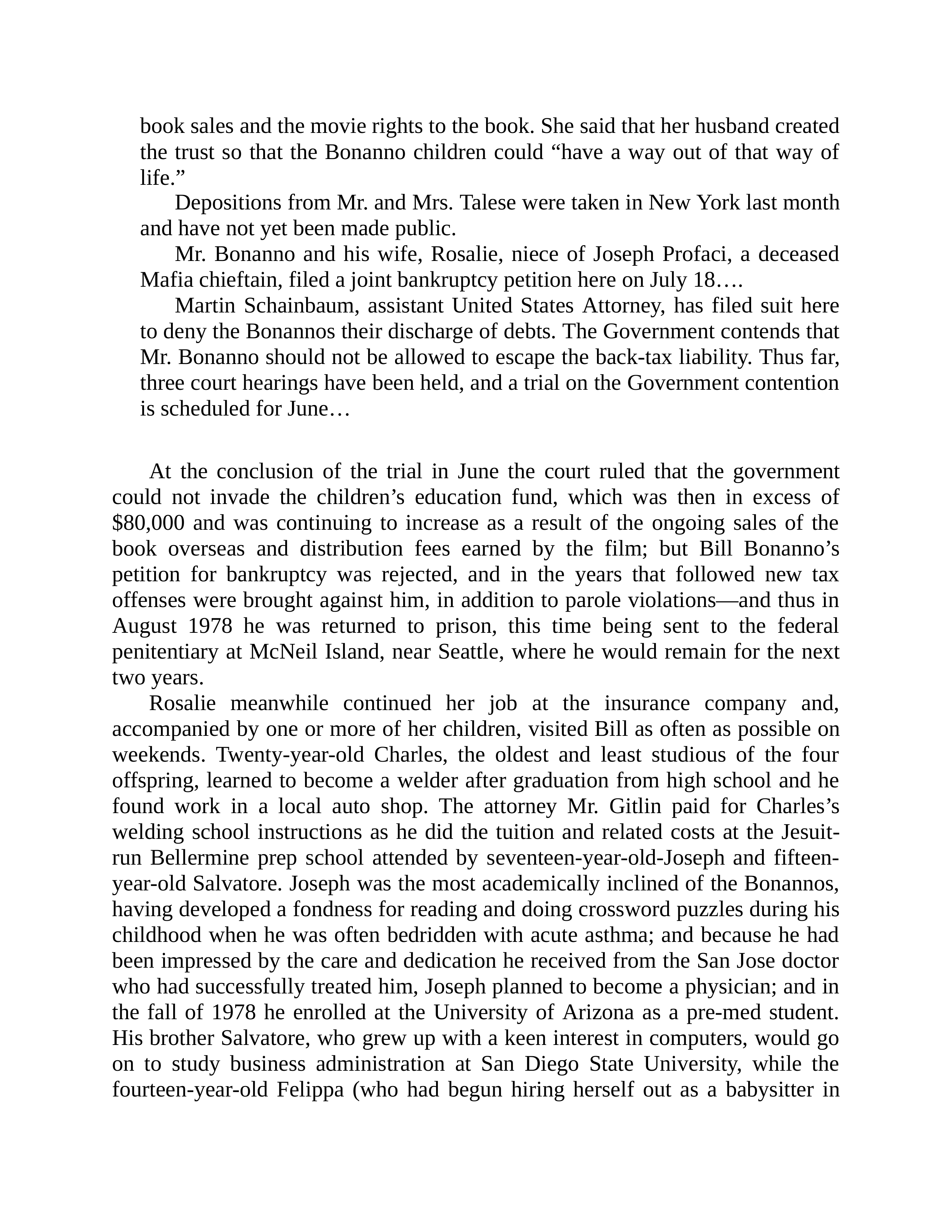 Journalist Gay Talese Honor Thy Father Biography — page 422