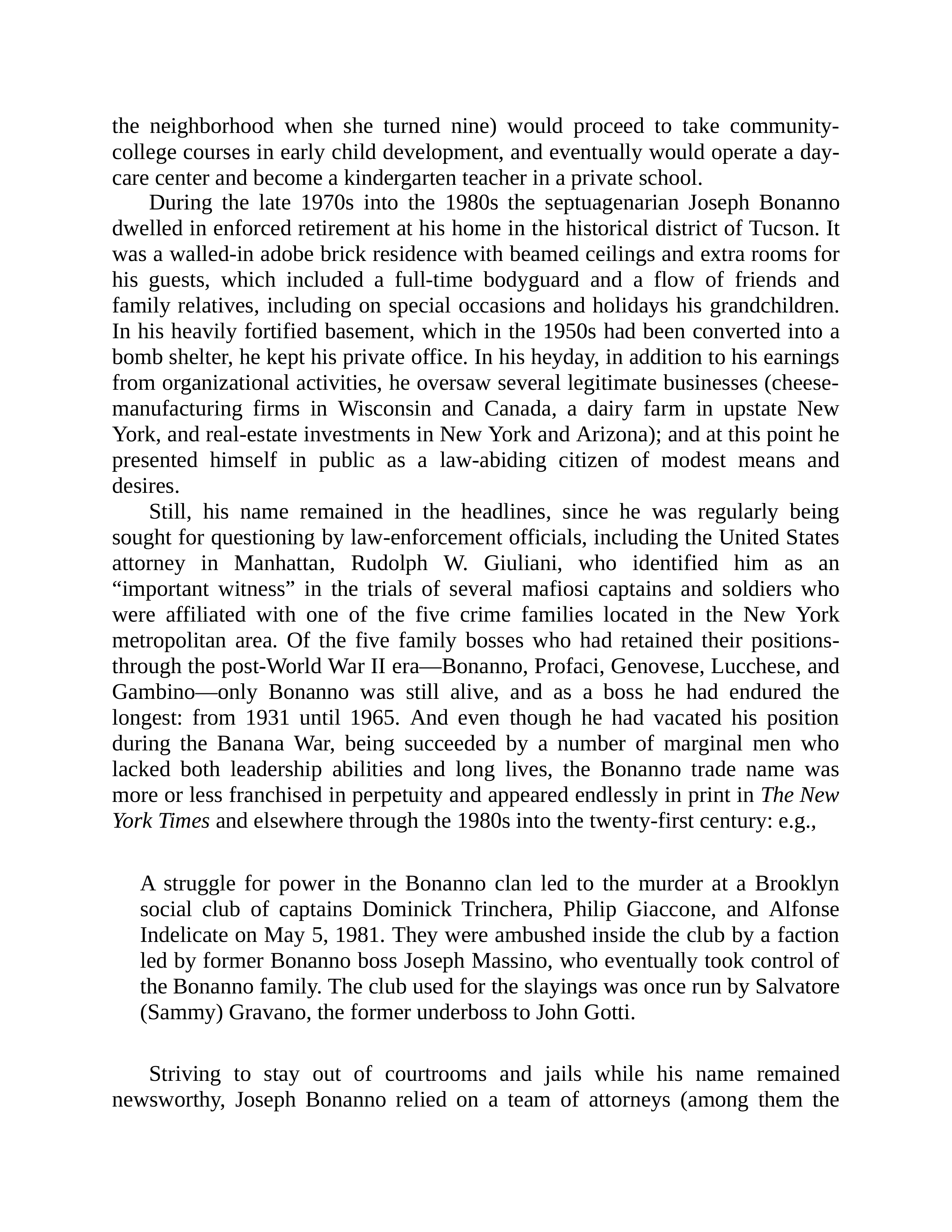 Journalist Gay Talese Honor Thy Father Biography — page 423