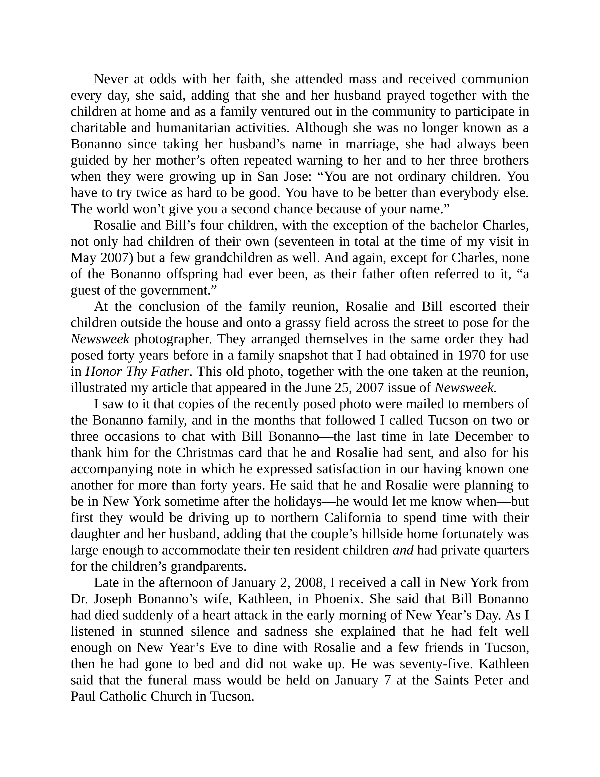 Journalist Gay Talese Honor Thy Father Biography — page 432