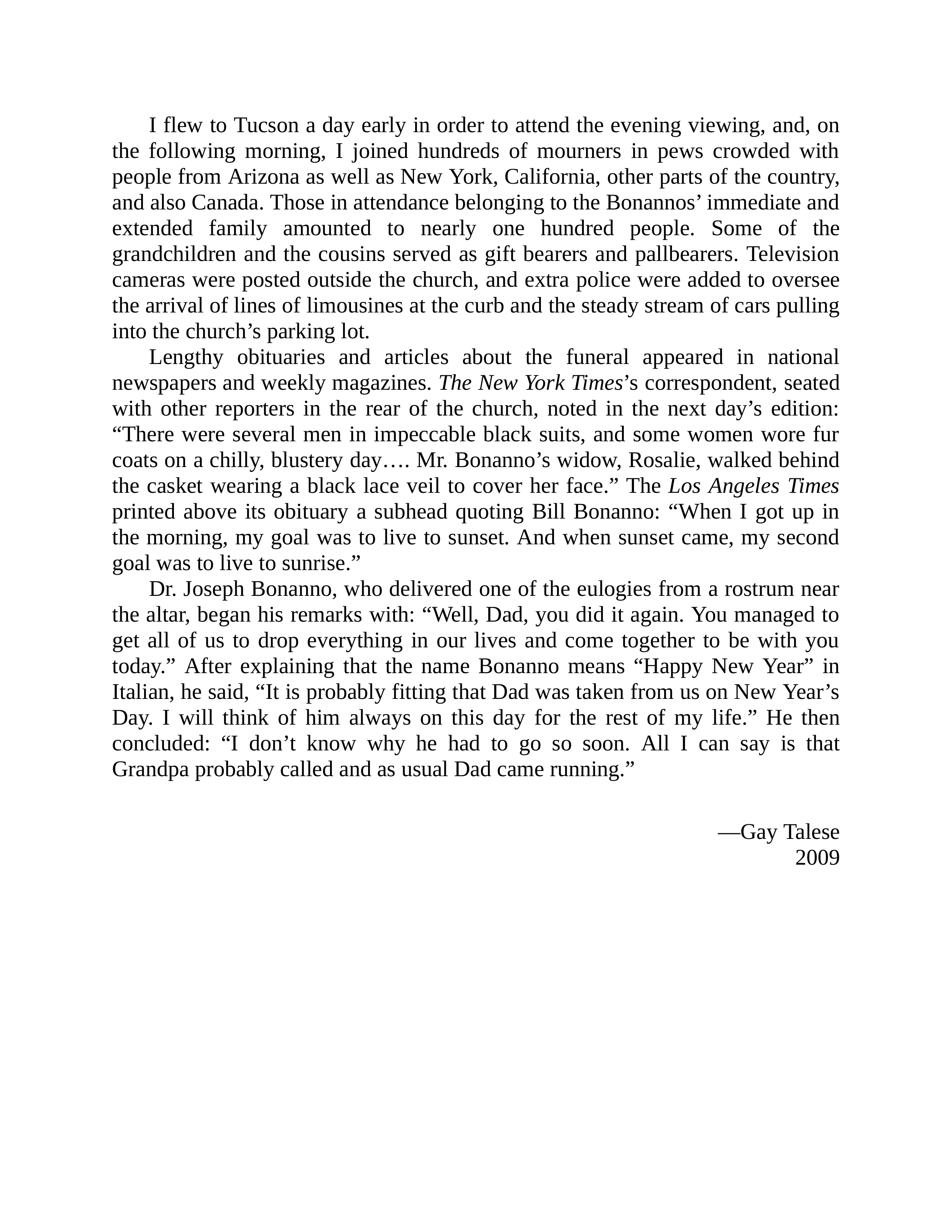 Journalist Gay Talese Honor Thy Father Biography — page 433