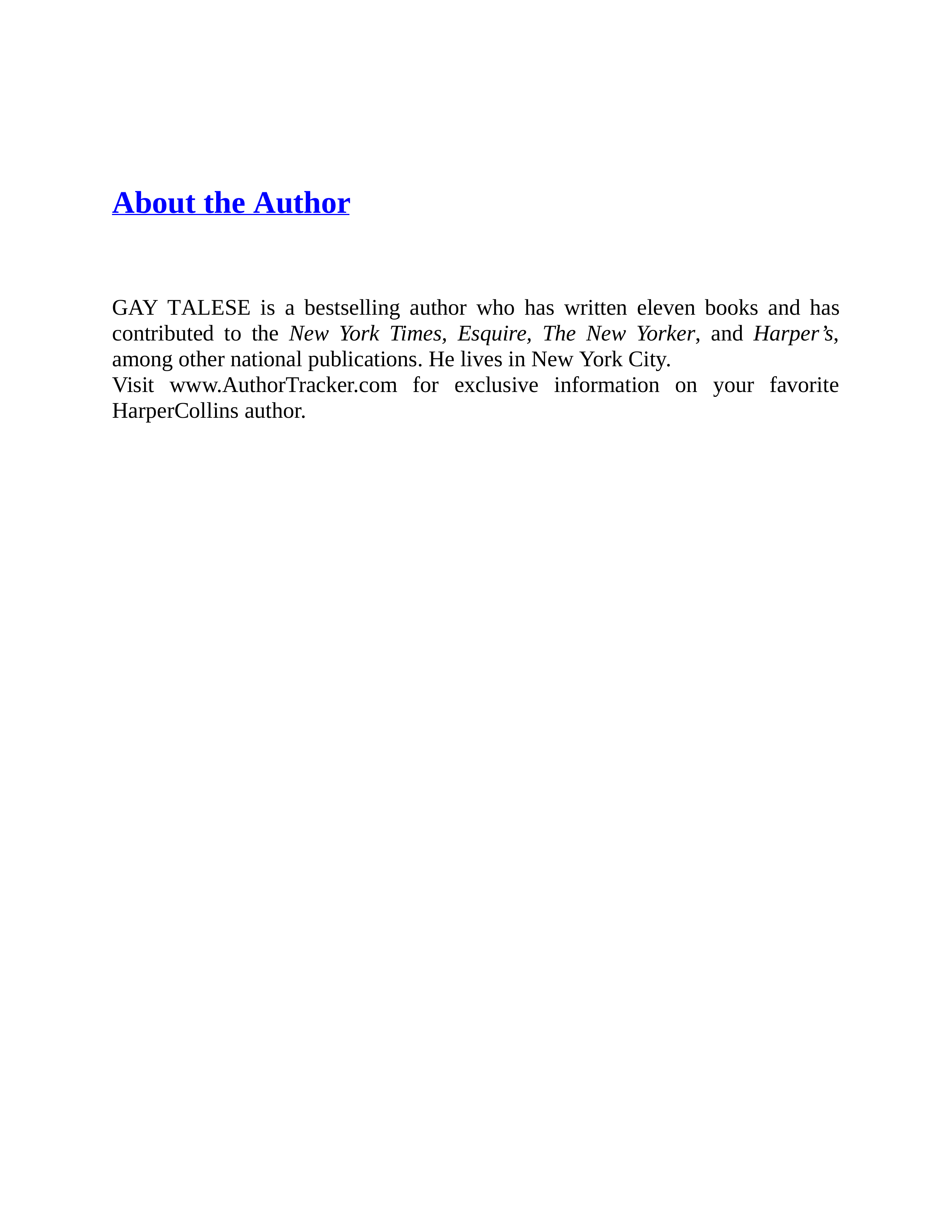 Journalist Gay Talese Honor Thy Father Biography — page 449