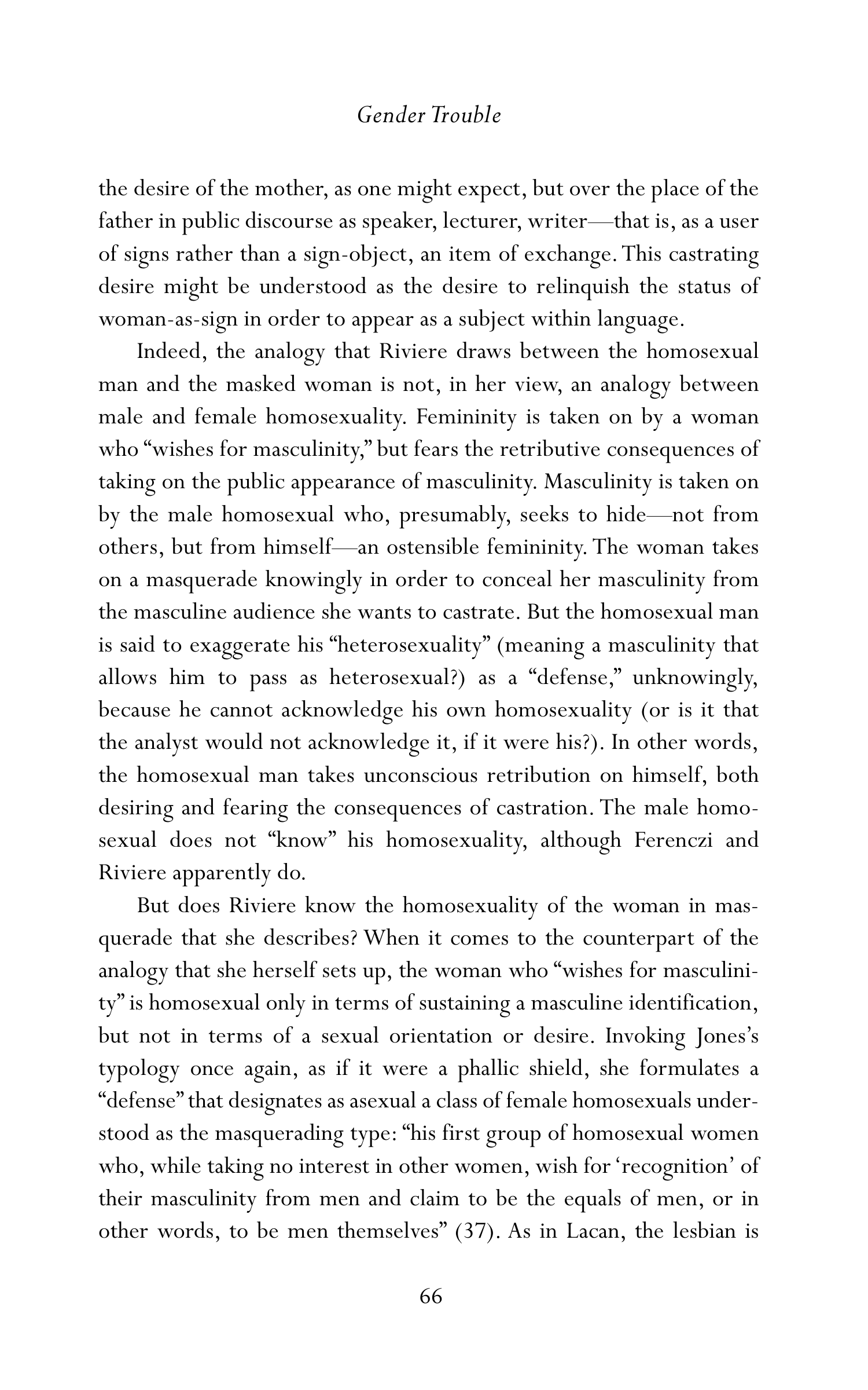 Judith Butler Gender Trouble Biography — page 101