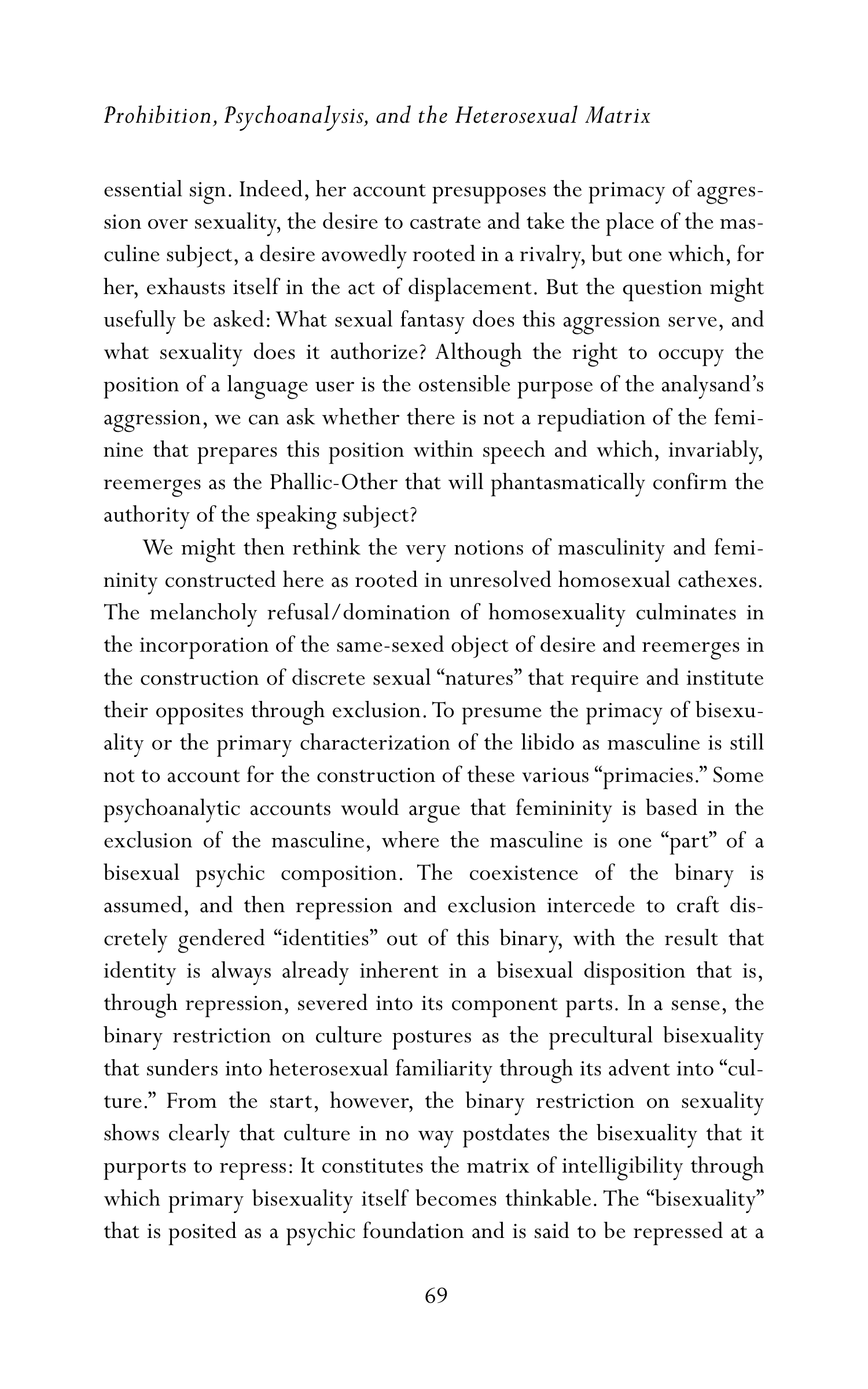 Judith Butler Gender Trouble Biography — page 104