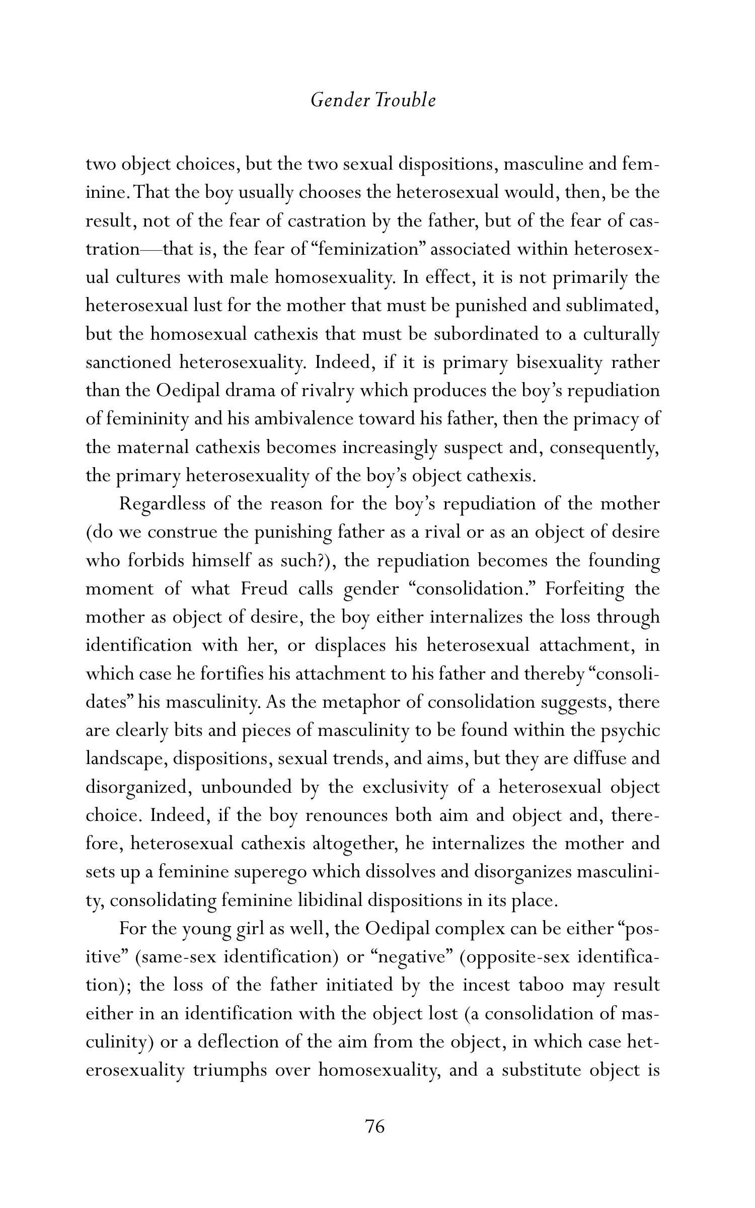 Judith Butler Gender Trouble Biography — page 111