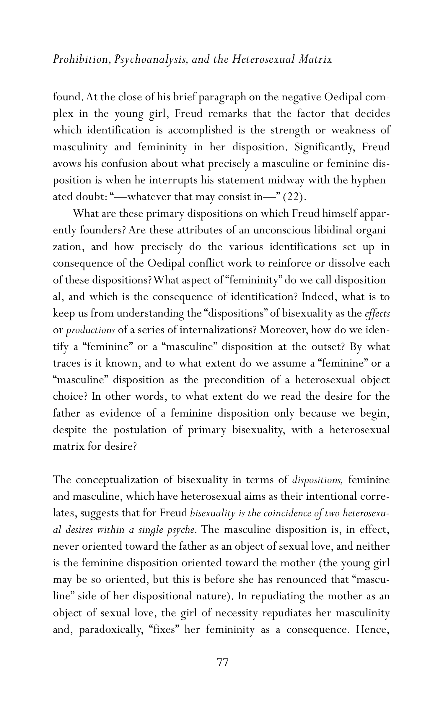 Judith Butler Gender Trouble Biography — page 112