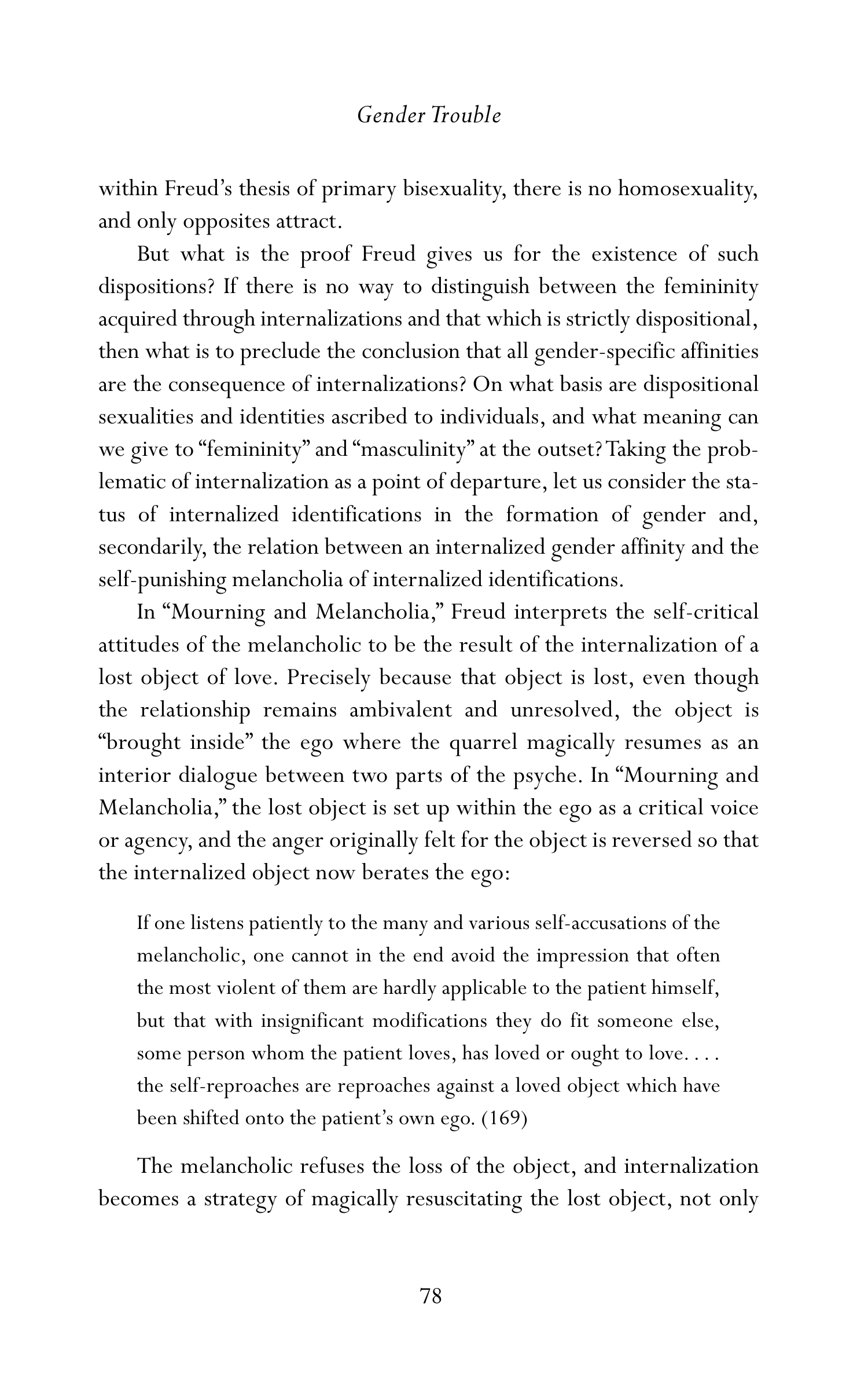 Judith Butler Gender Trouble Biography — page 113