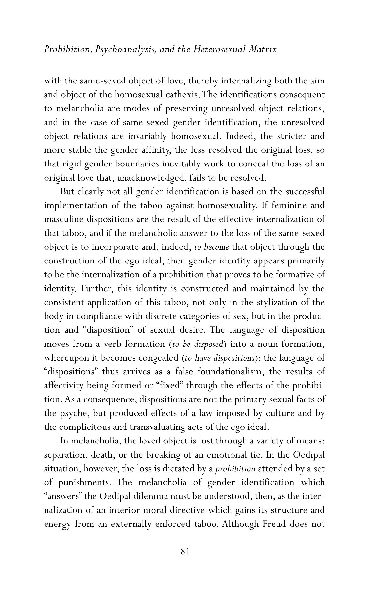 Judith Butler Gender Trouble Biography — page 116
