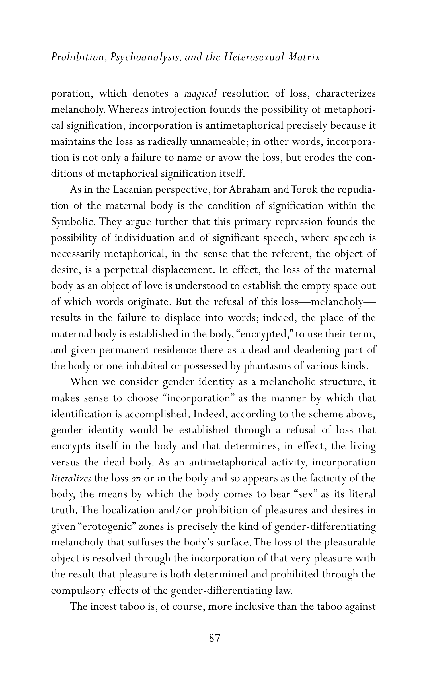 Judith Butler Gender Trouble Biography — page 122