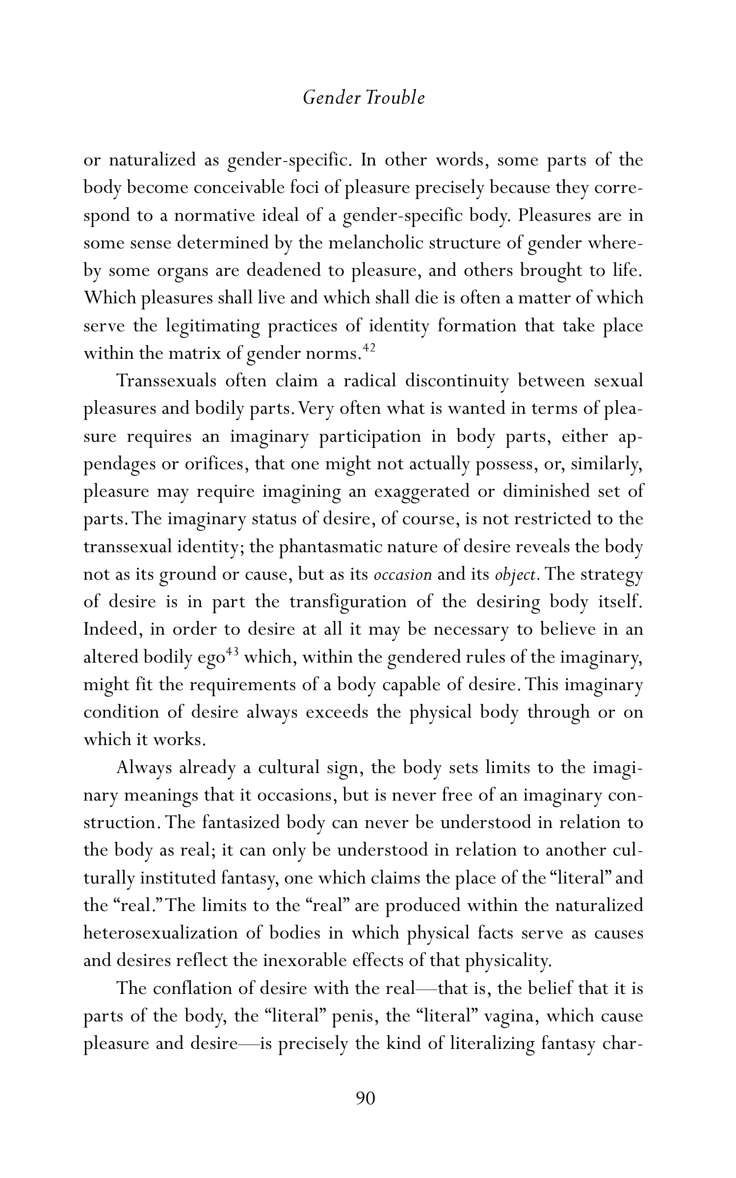 Judith Butler Gender Trouble Biography — page 125