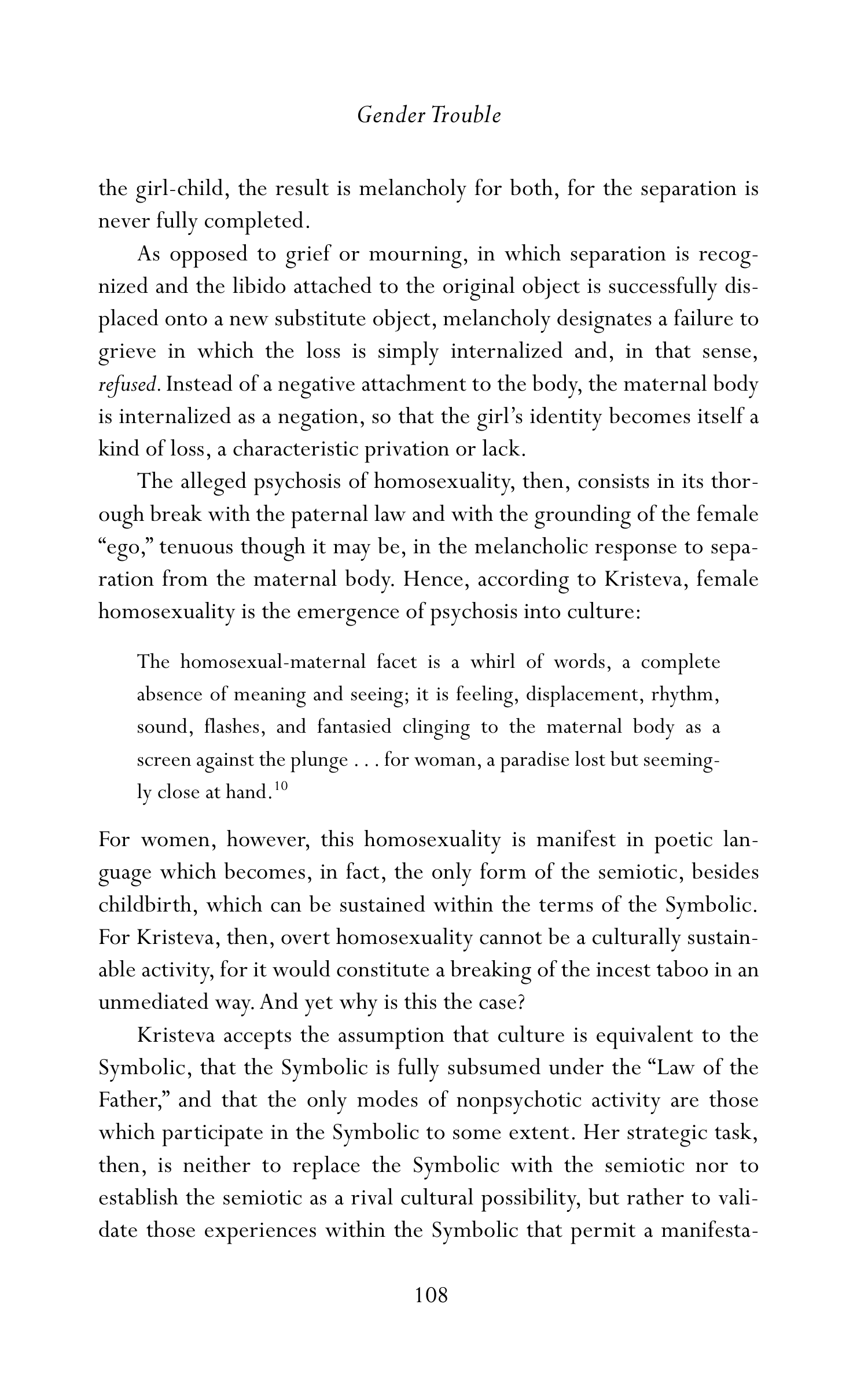 Judith Butler Gender Trouble Biography — page 143