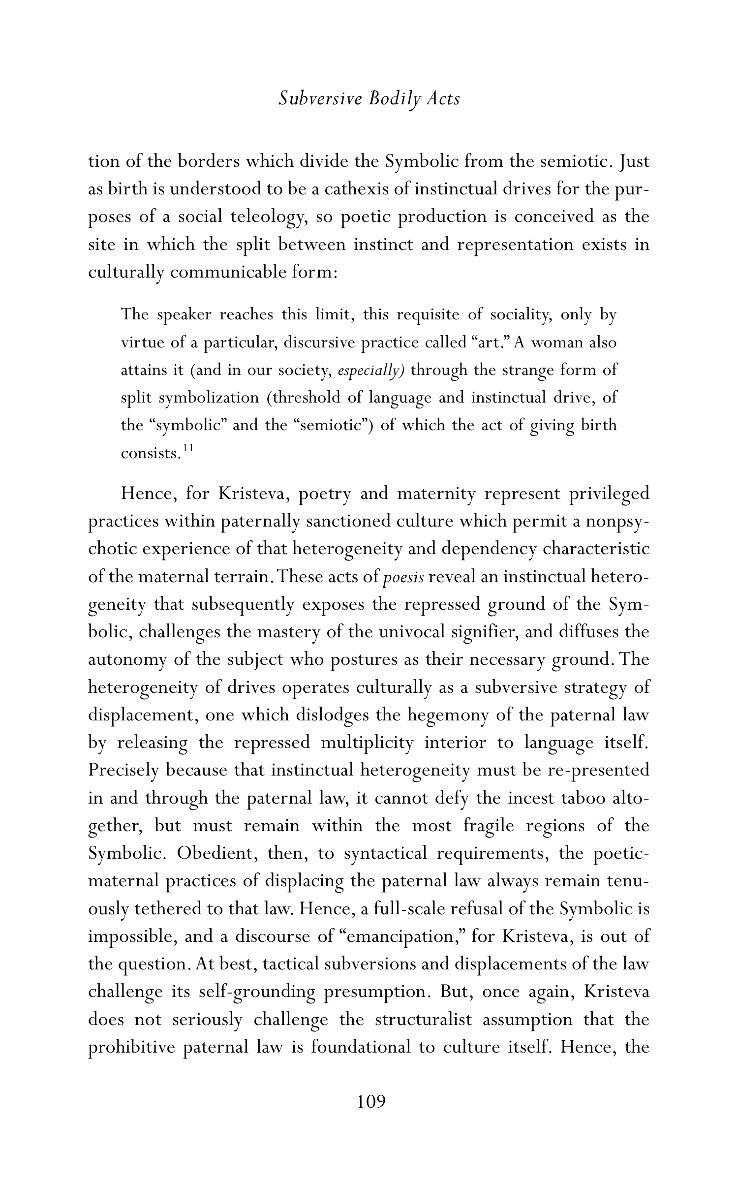 Judith Butler Gender Trouble Biography — page 144