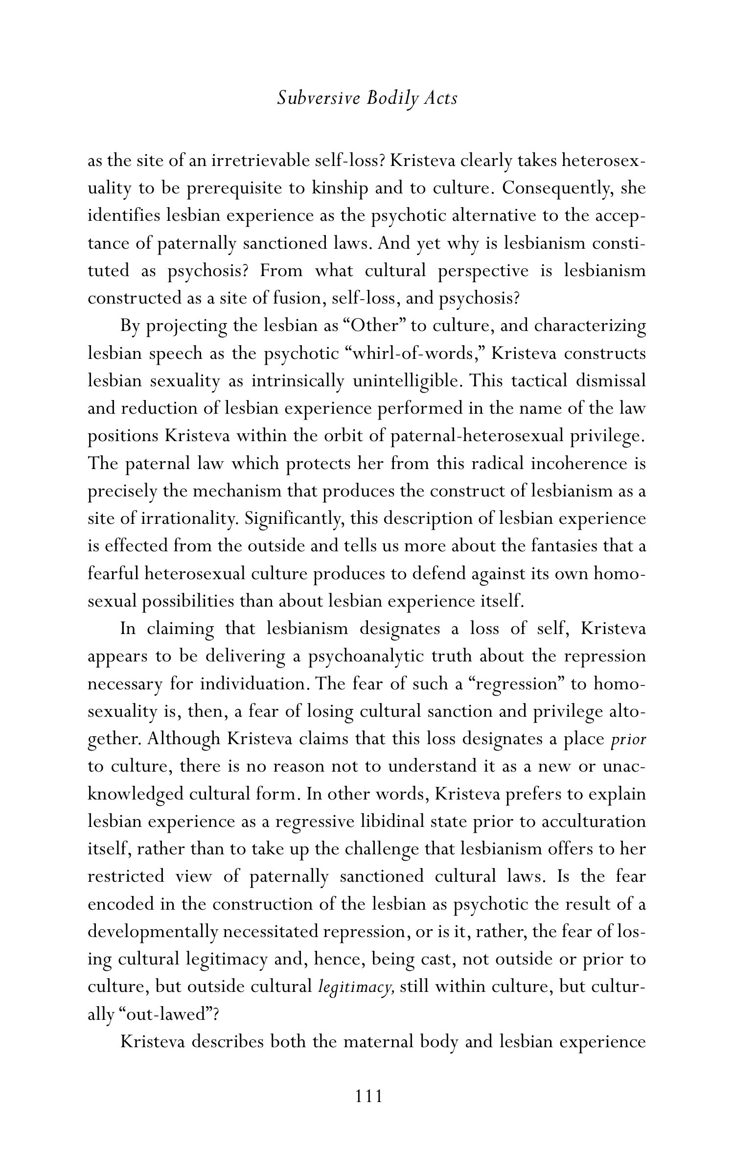 Judith Butler Gender Trouble Biography — page 146