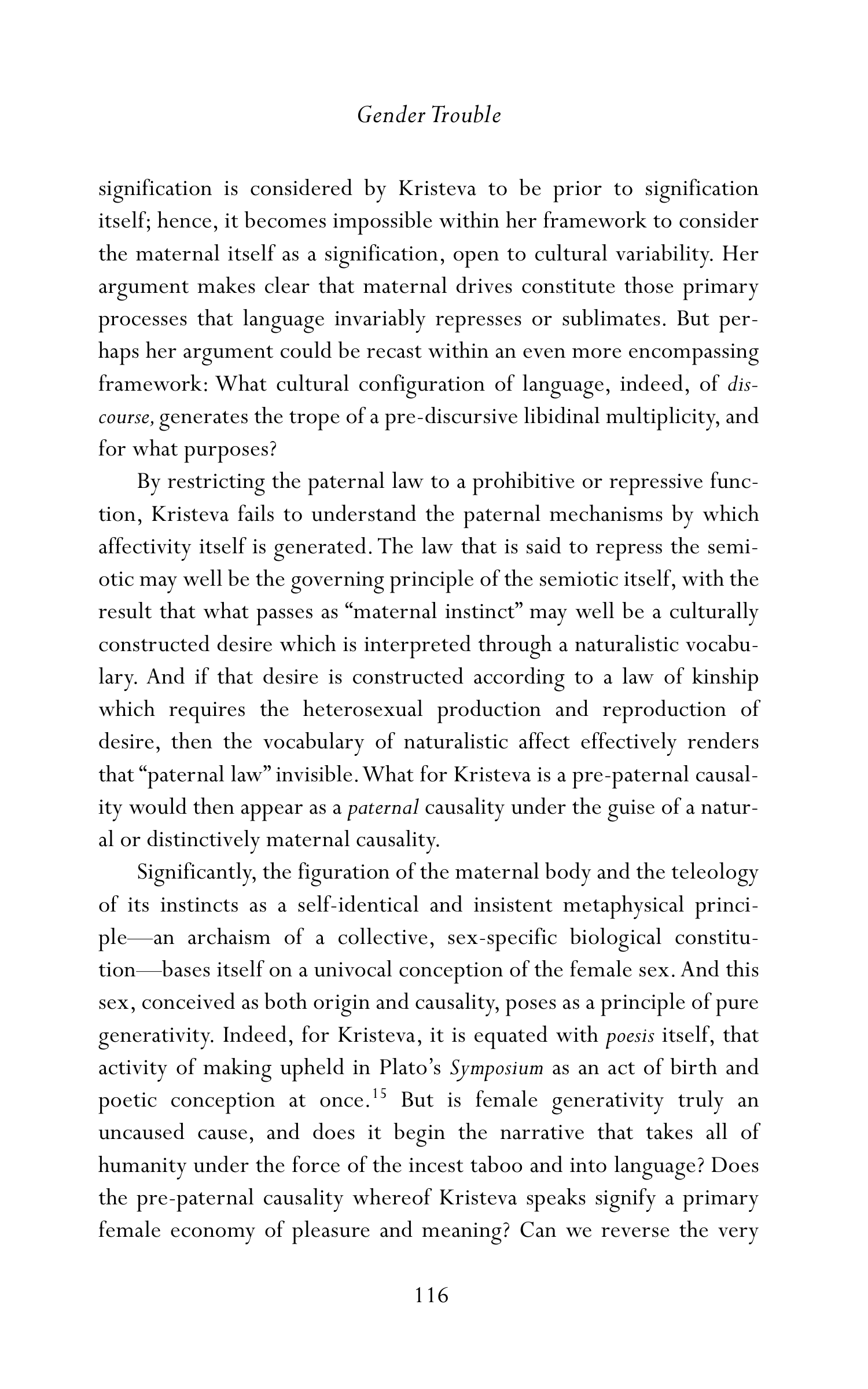 Judith Butler Gender Trouble Biography — page 151