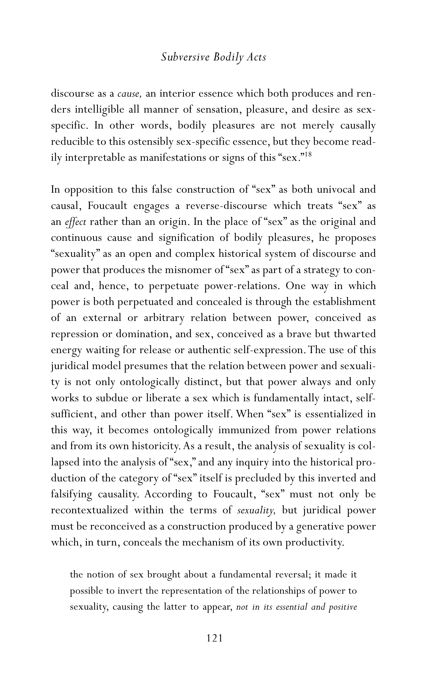 Judith Butler Gender Trouble Biography — page 156