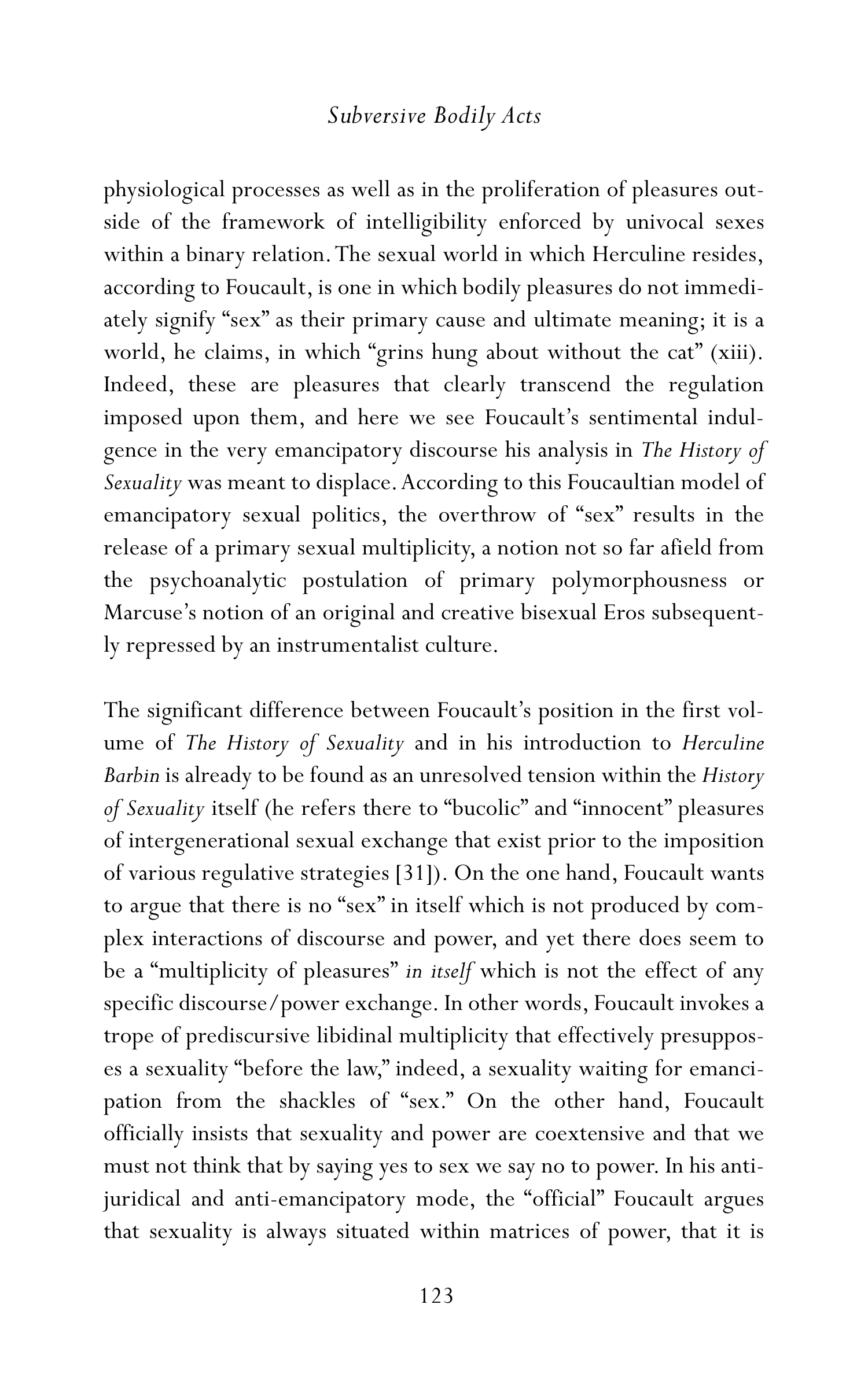 Judith Butler Gender Trouble Biography — page 158