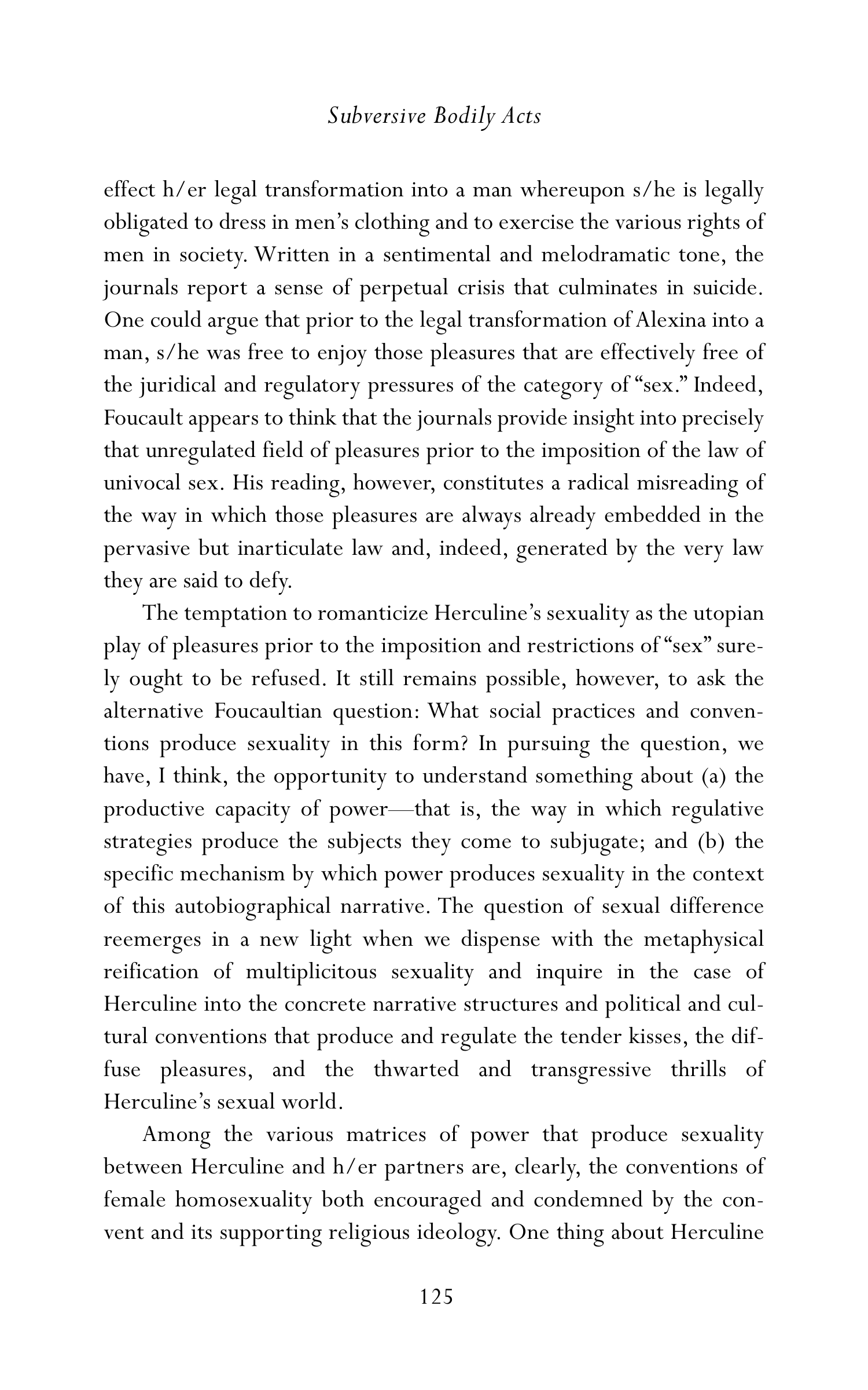 Judith Butler Gender Trouble Biography — page 160