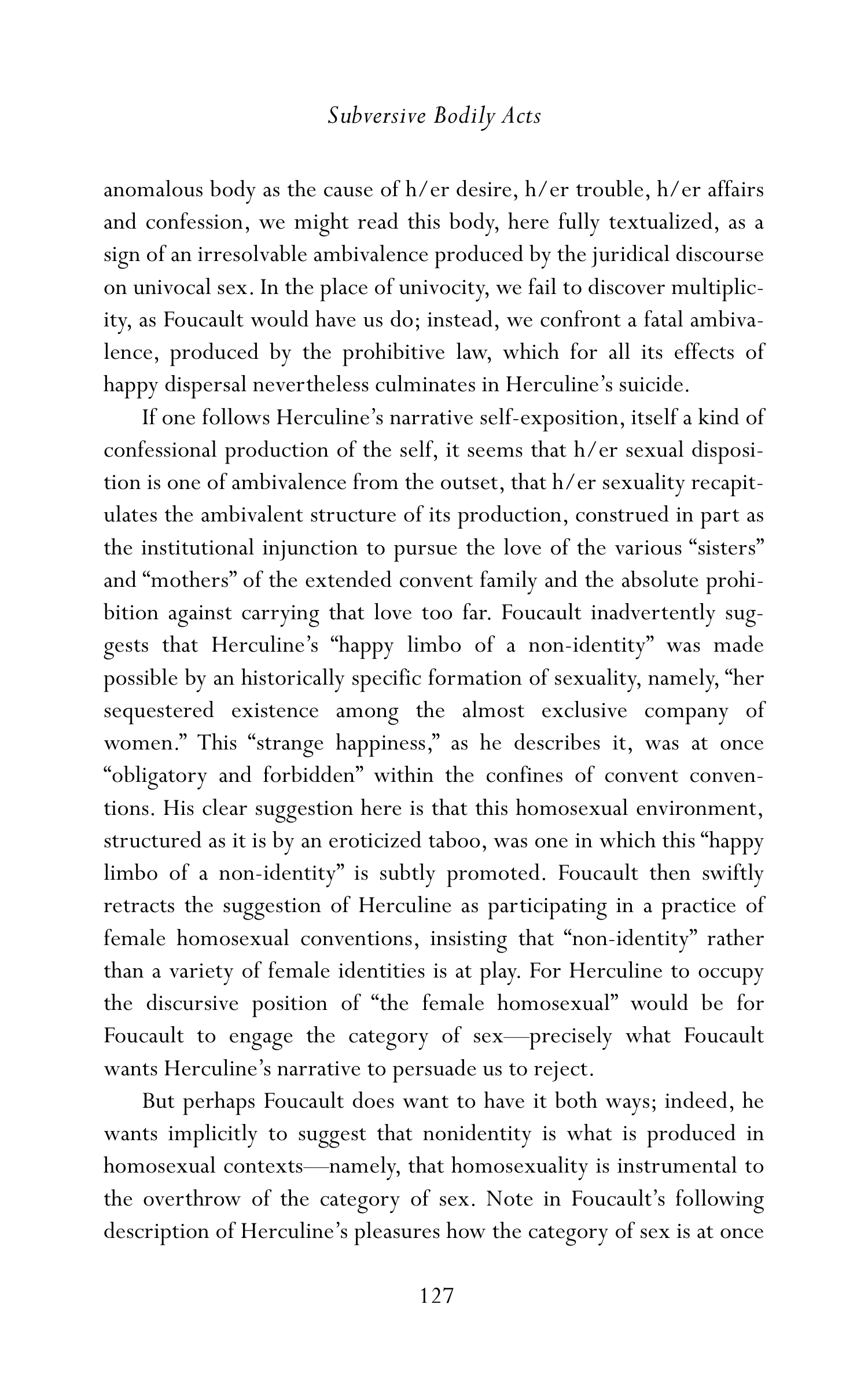 Judith Butler Gender Trouble Biography — page 162
