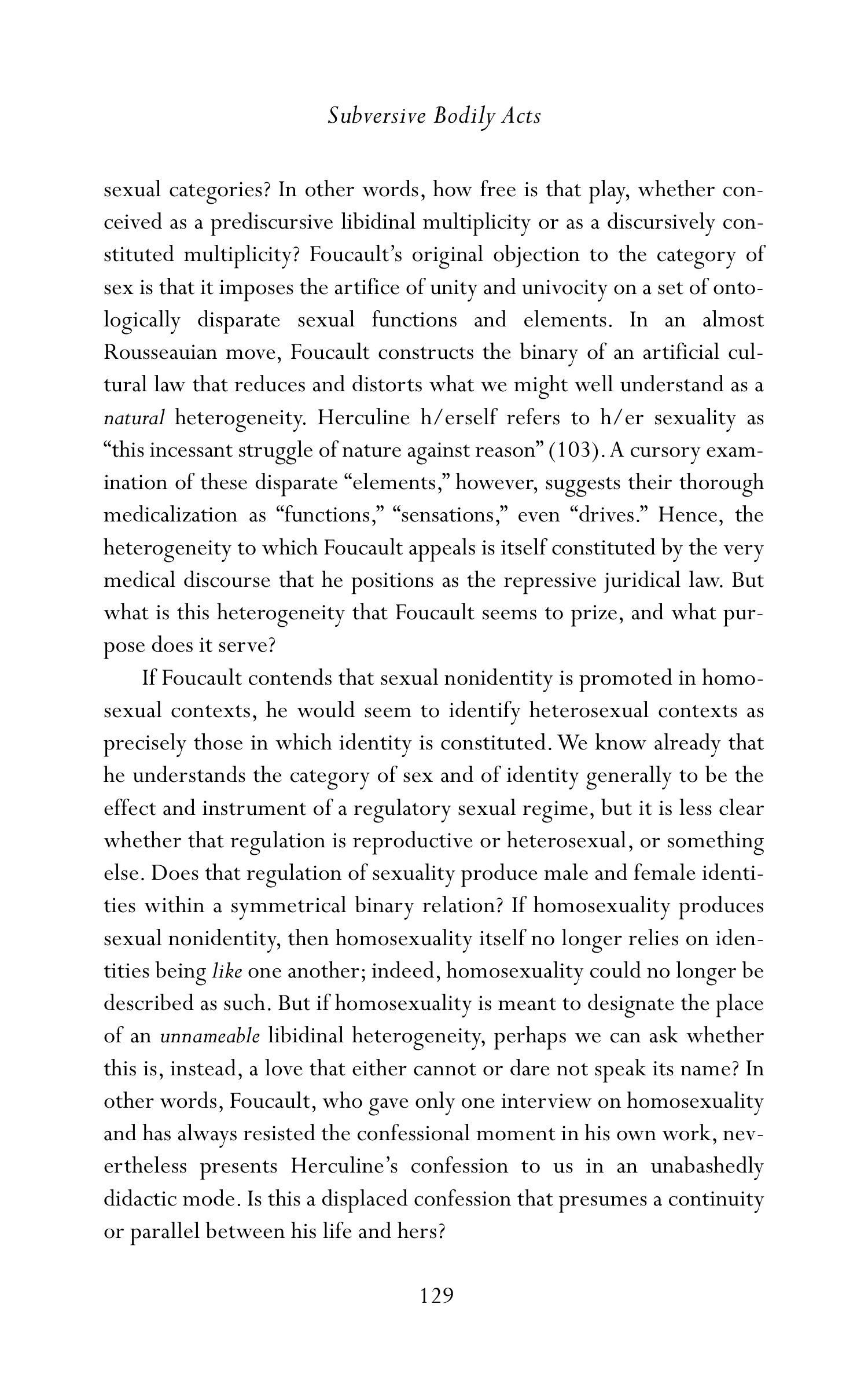 Judith Butler Gender Trouble Biography — page 164