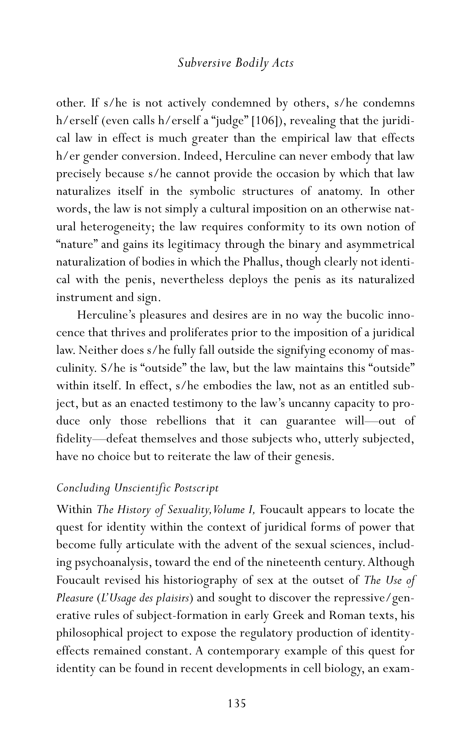 Judith Butler Gender Trouble Biography — page 170