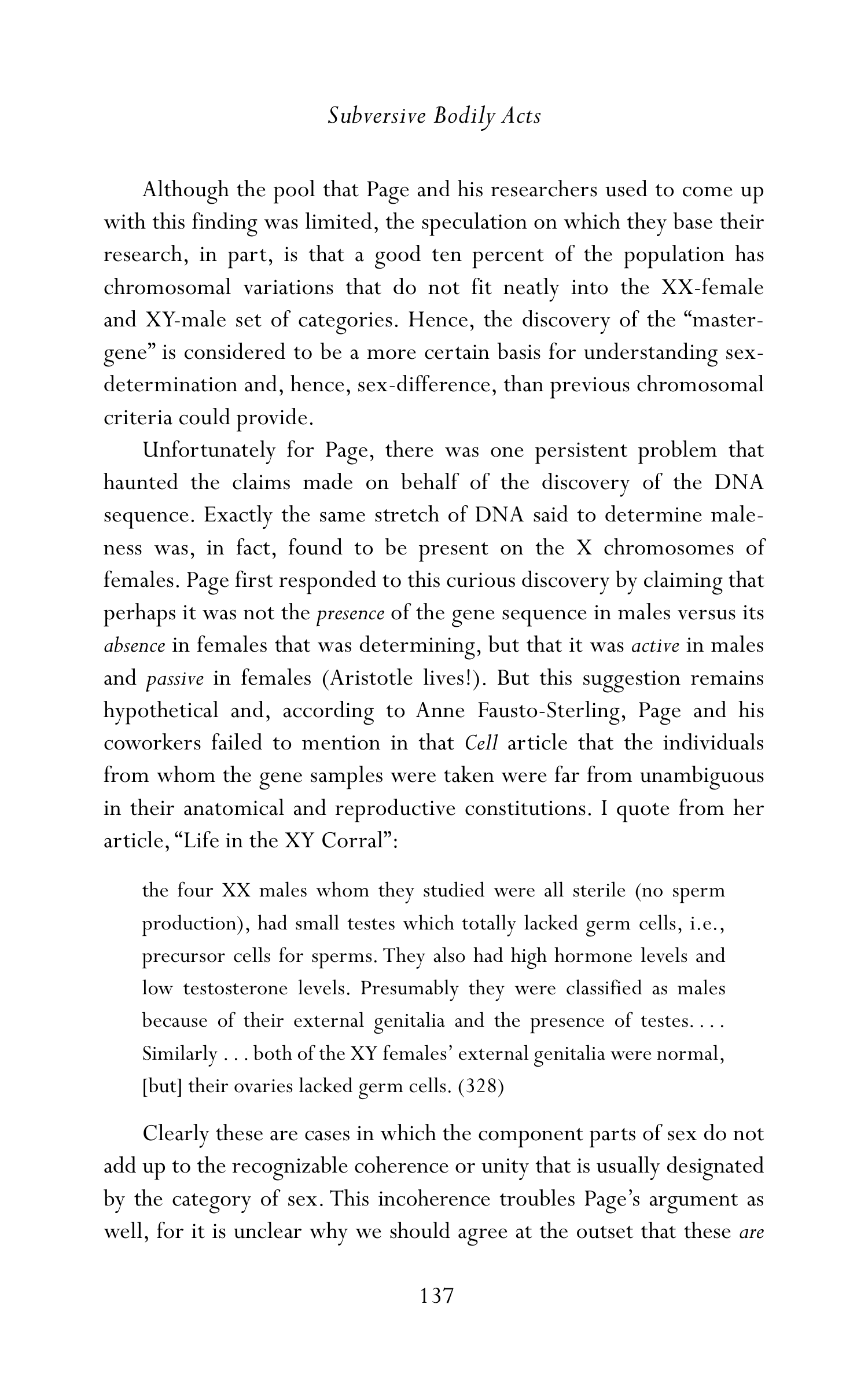 Judith Butler Gender Trouble Biography — page 172