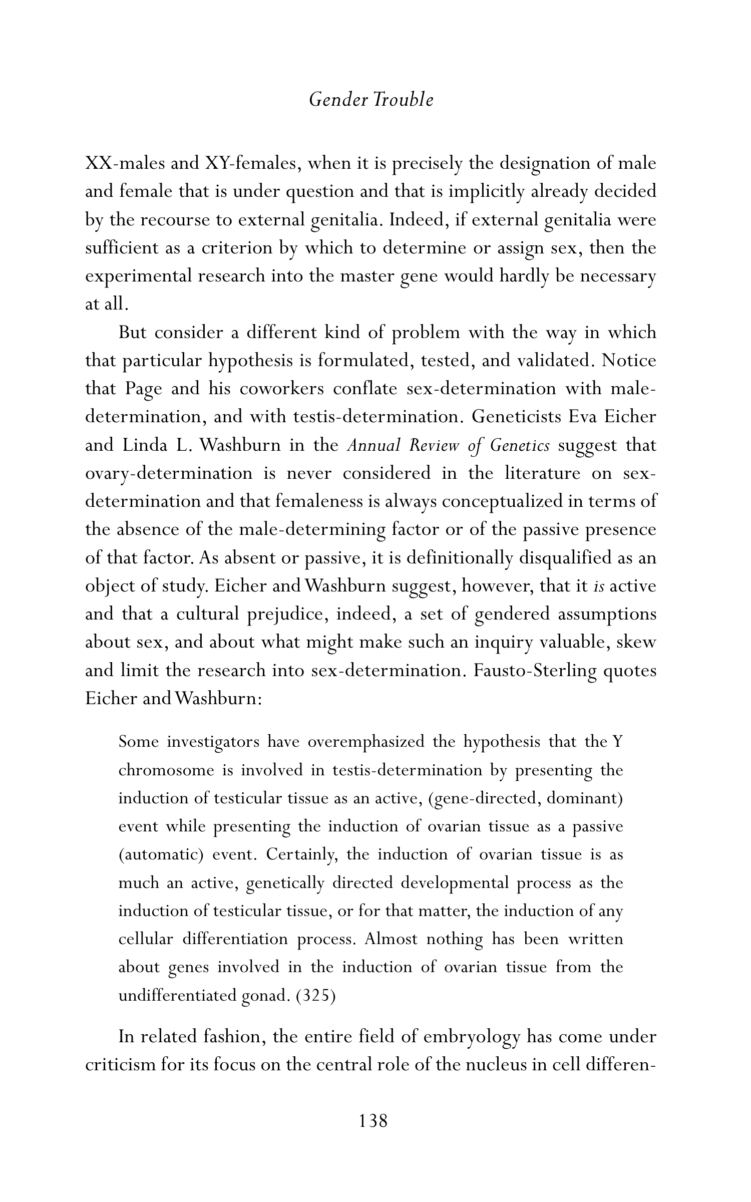 Judith Butler Gender Trouble Biography — page 173