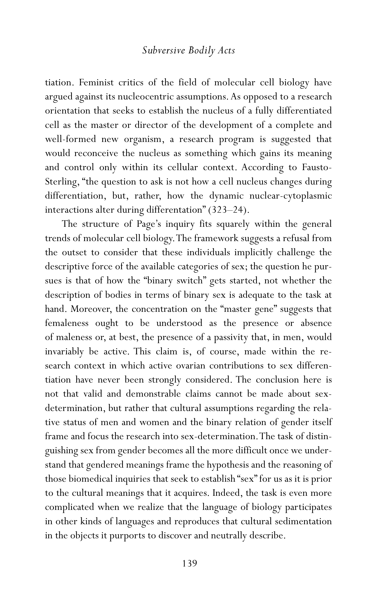 Judith Butler Gender Trouble Biography — page 174