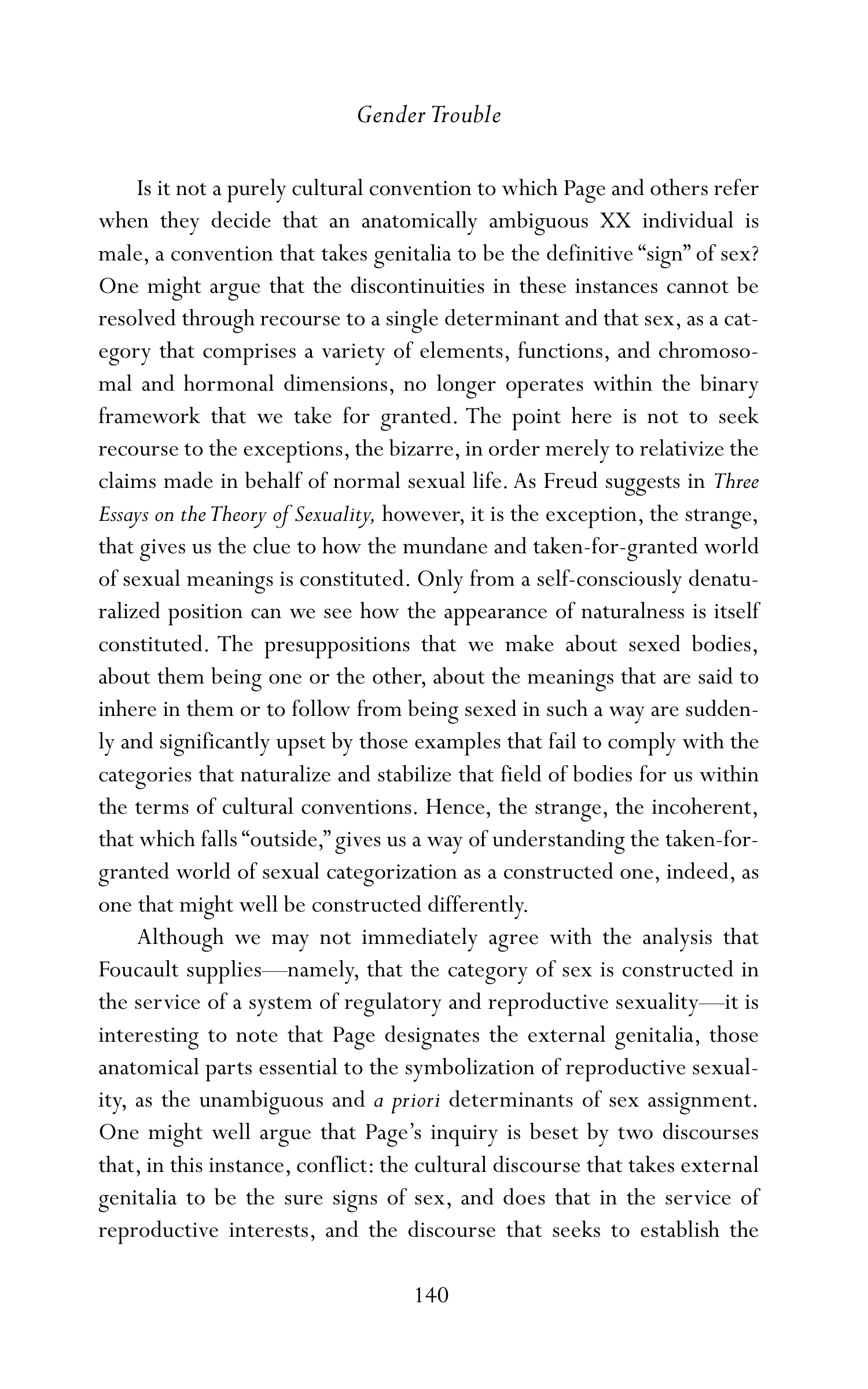 Judith Butler Gender Trouble Biography — page 175
