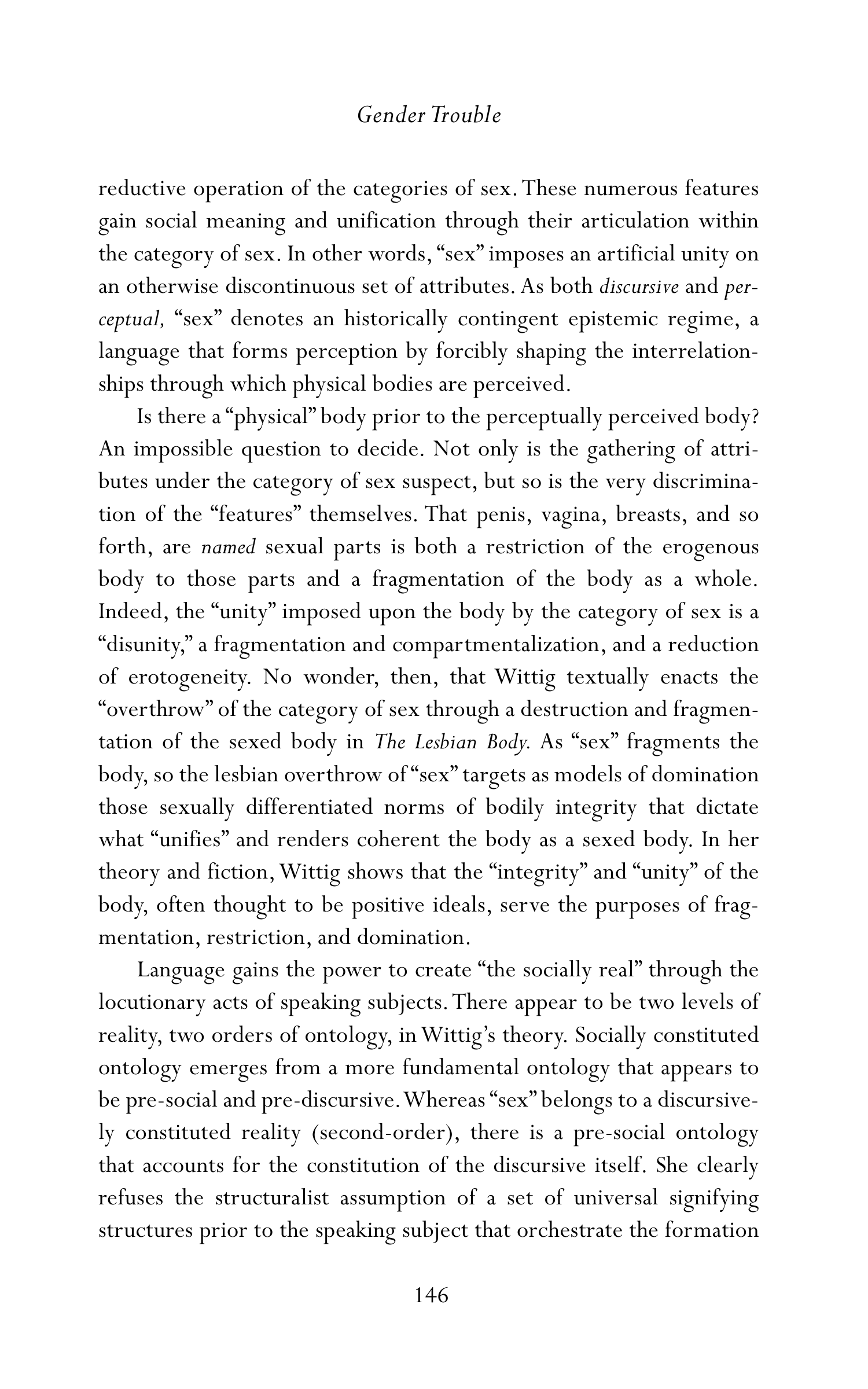 Judith Butler Gender Trouble Biography — page 181